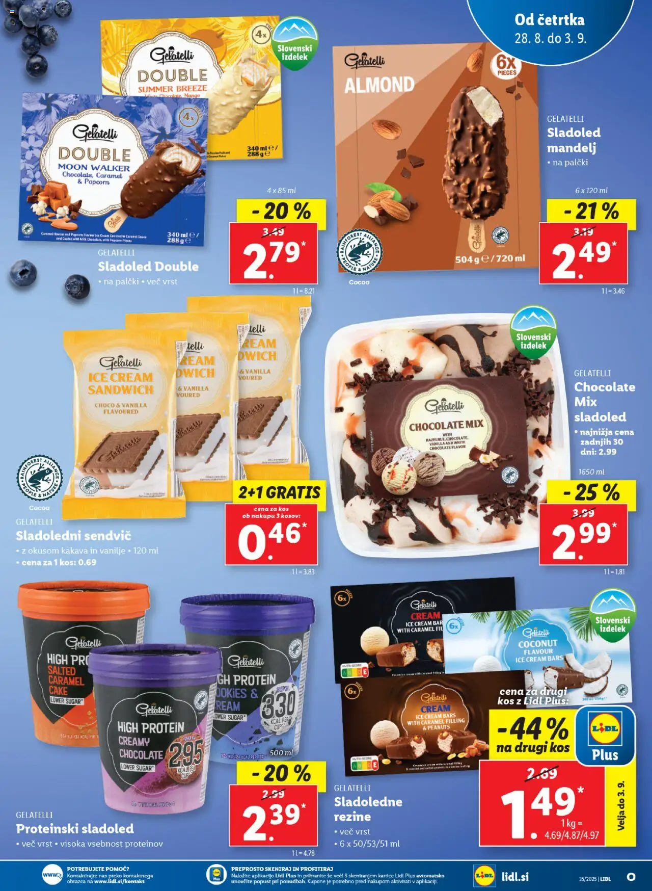 Lidl katalog │ velja od 28.08.2025 | Stran: 19 | Izdelki: Kos, Sladoled, Mango