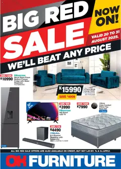Preview of OK Furniture specials valid from 20.08.2025