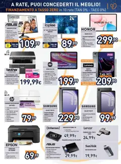 Volantino Unieuro del 17.09.2025 | Pagina: 25 | Prodotti: Monitor, Samsung Galaxy, Stampante, Disco