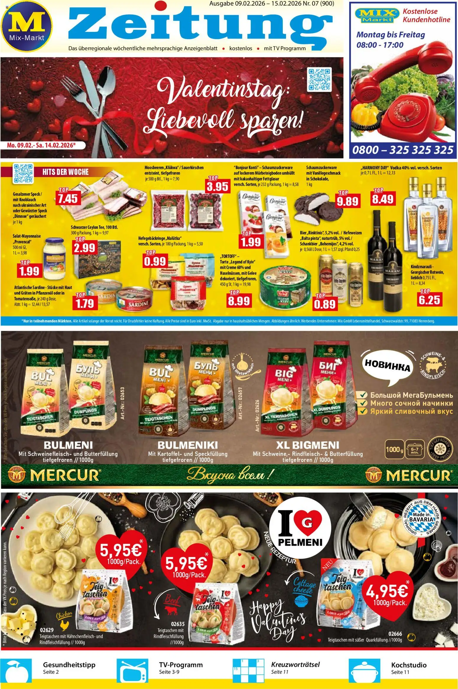 Mix Markt Prospekt – gültig ab 09.02.2026 | Seite: 1