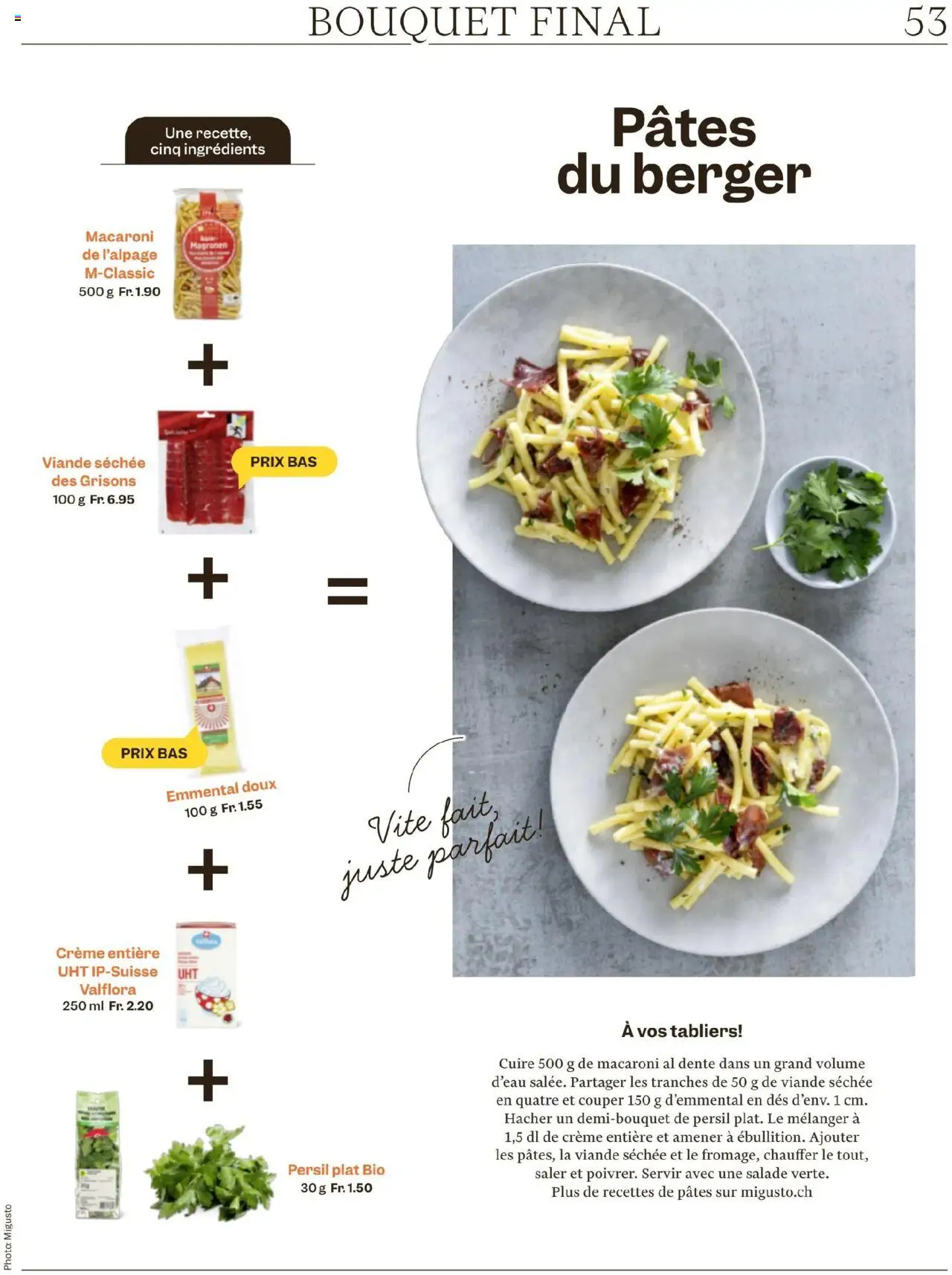 Migros - Magazin FR ab 12.08.2025 | Seite: 53 | Produkte: Pasta, Creme