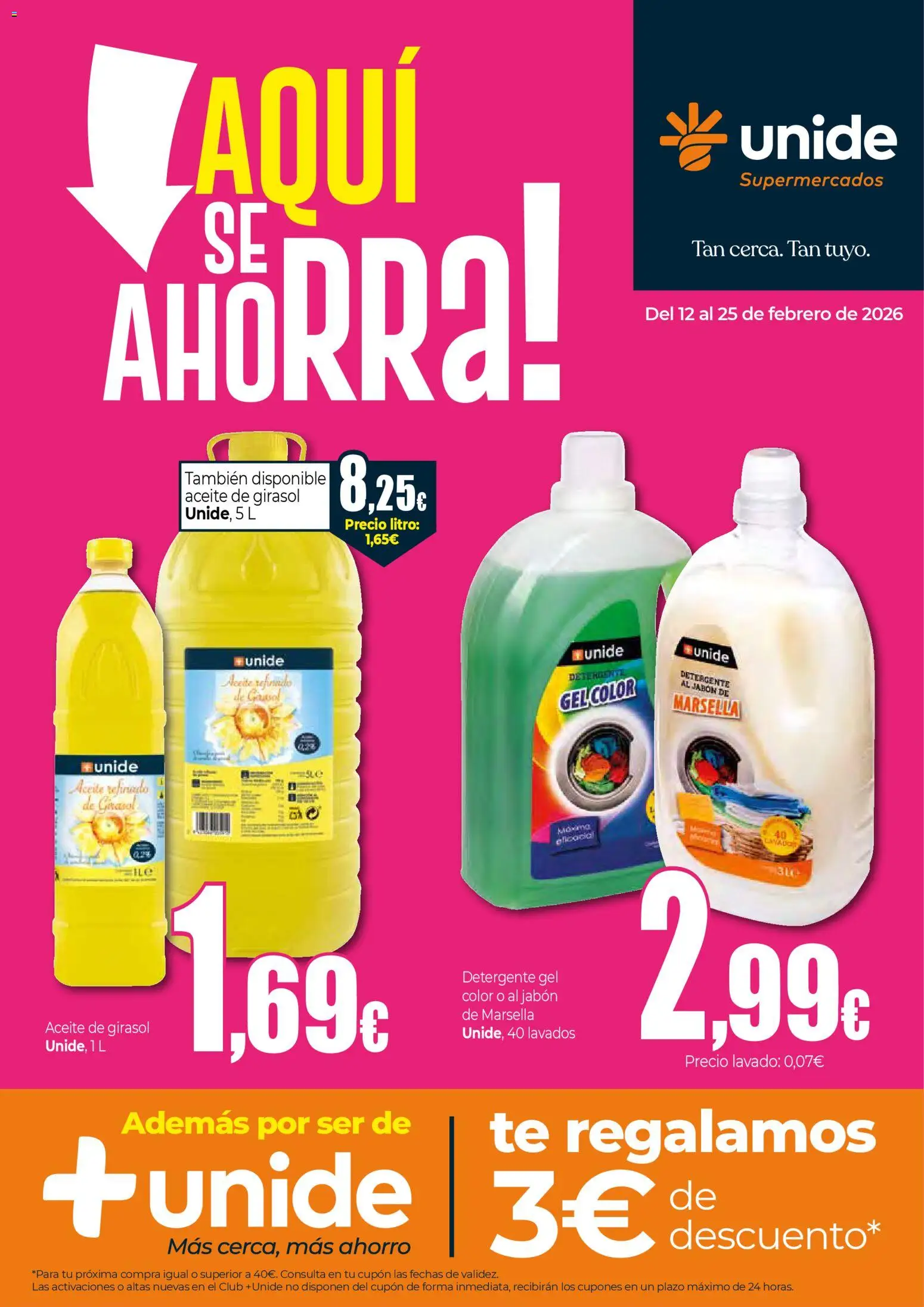 Unide -  Super │ válido desde el 12.02.2026 | Página: 1 | Productos: Jabón, Detergente, Aceite, Aceite de girasol