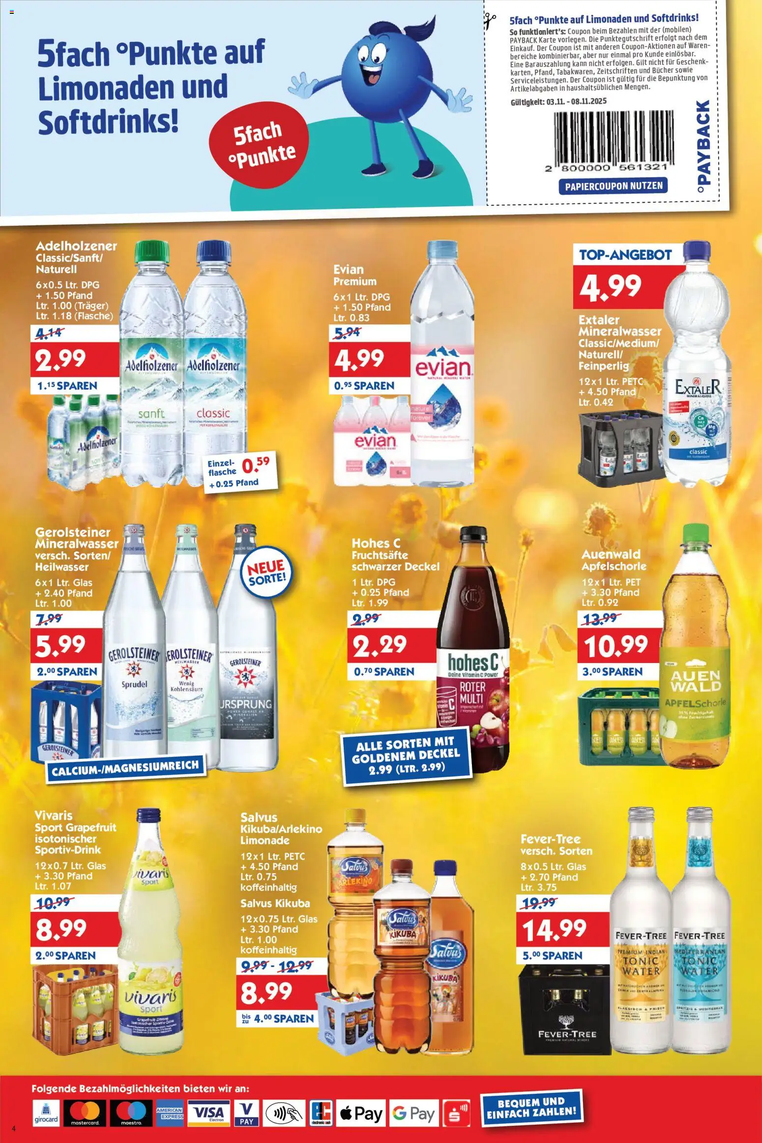 HOL’AB! Prospekt 	 – gültig ab 03.11.2025 | Seite: 4 | Produkte: Adelholzener, Limonade, Hohes c, Gerolsteiner