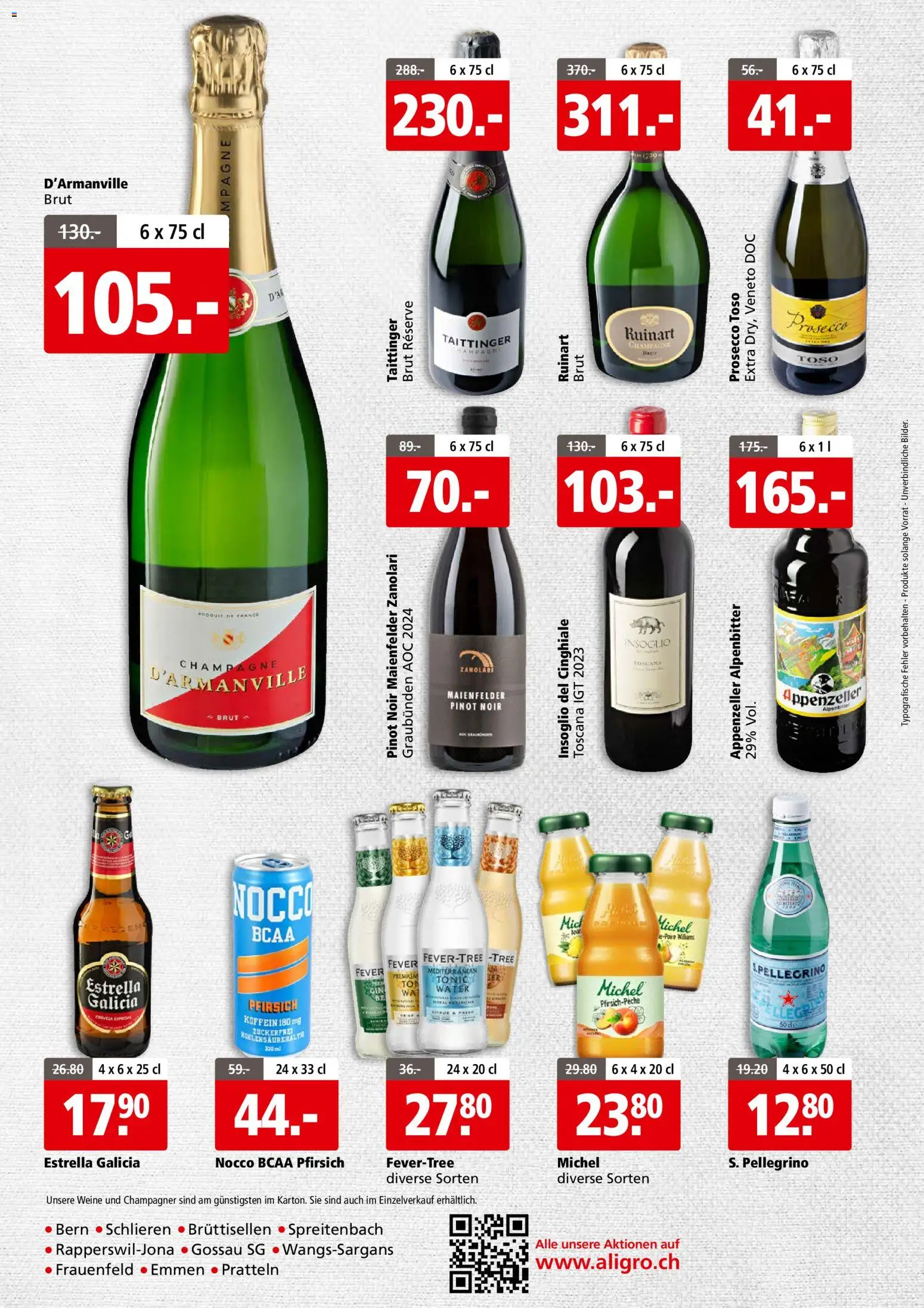 Aligro Aktionen Business Schlieren, Gossau SG, Frauenfeld, Rapperswil-Jona, Sargans, Bern, Brüttisellen, Pratteln, Emmen, Spreitenbach – gültig ab 08.12.2025 | Seite: 4 | Produkte: Pfirsich