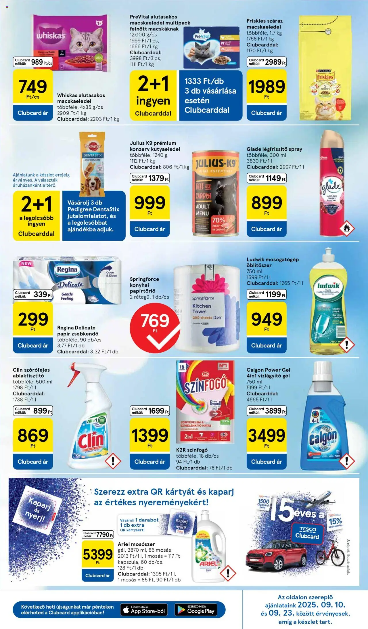Tesco akciós ujság - amely érvényes a következő dátumtól: 18.09.2025 | Oldal: 7 | Termékek: Mosogatógép, Légfrissítő, Öblítőszer, Mosószer