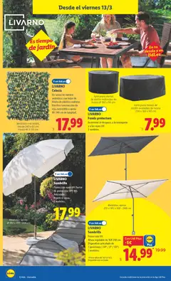 Vista previa Lidl folleto de bazar válido desde el 09.03.2026 | Página: 18 | Productos: Sombrilla, Funda