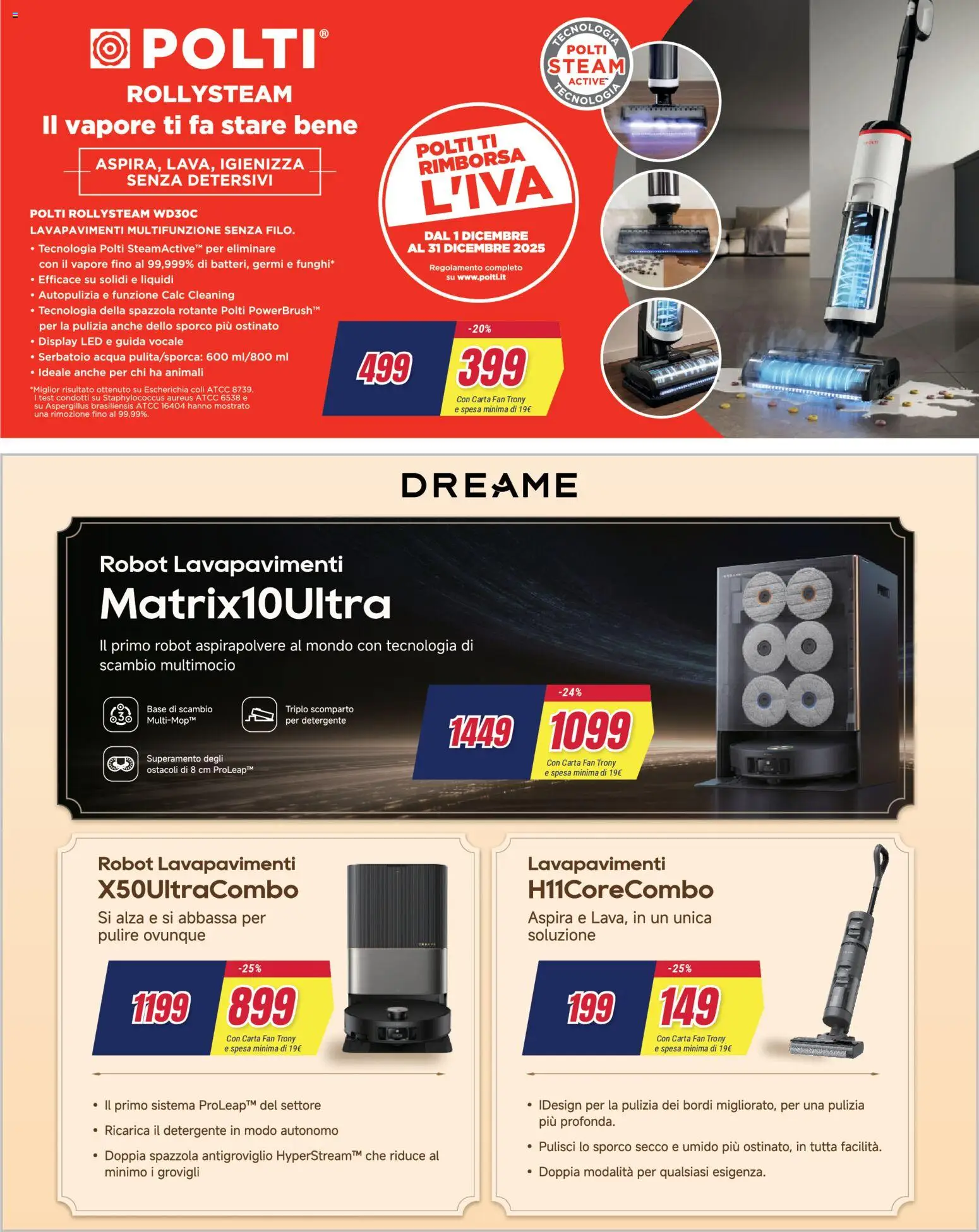 Volantino Trony del 27.12.2025 | Pagina: 15 | Prodotti: Spazzola, Detergente, Aspirapolvere, Robot