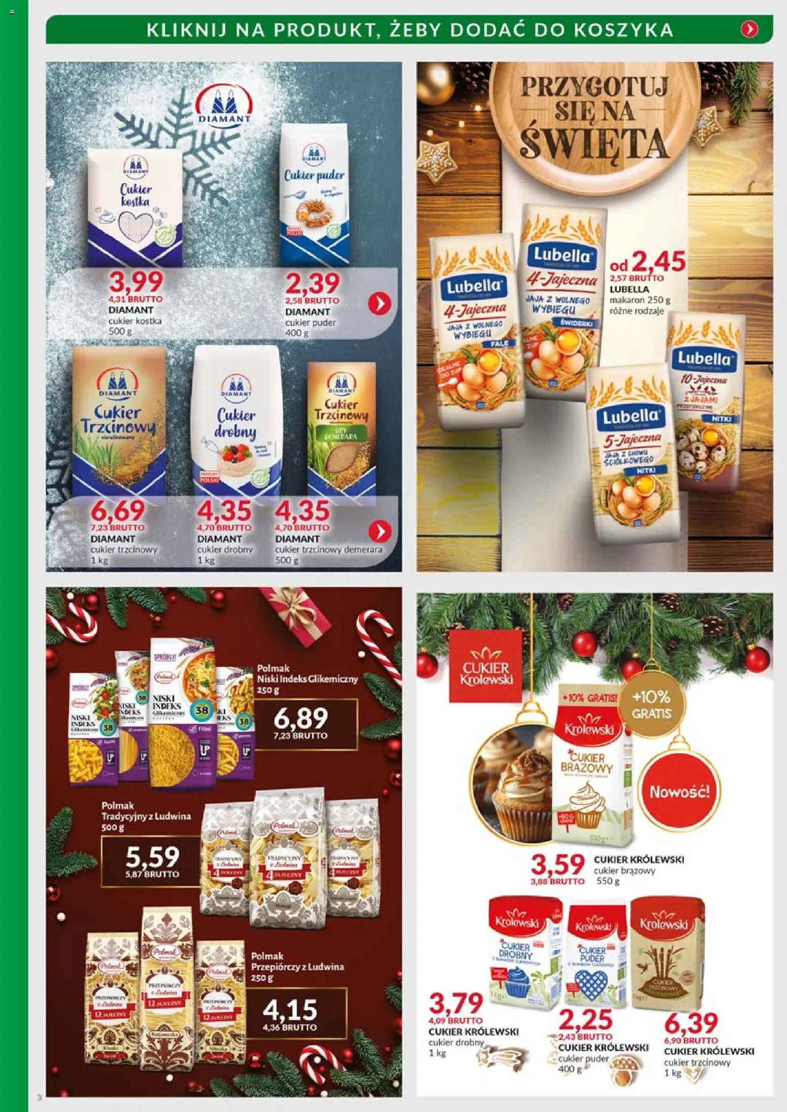 Eurocash Gazetka - Boże Narodzenia Kulinarka od 10.11.2025 | Strona: 3 | Produkty: Cukier puder, Cukier trzcinowy, Cukier brązowy, Cukier