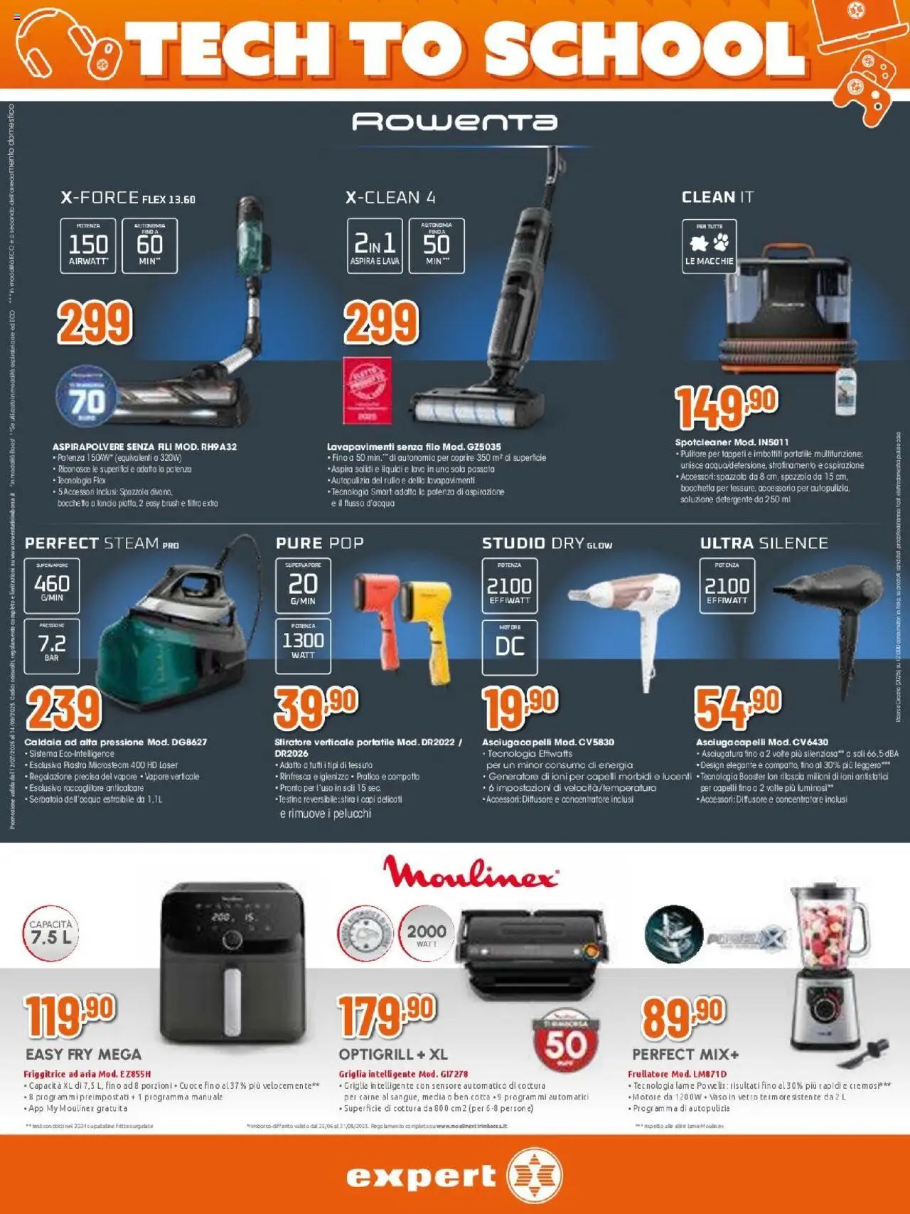 Volantino Expert del 14.08.2025 | Pagina: 22 | Prodotti: Rullo, Stiratore verticale, Friggitrice ad aria, Frullatore