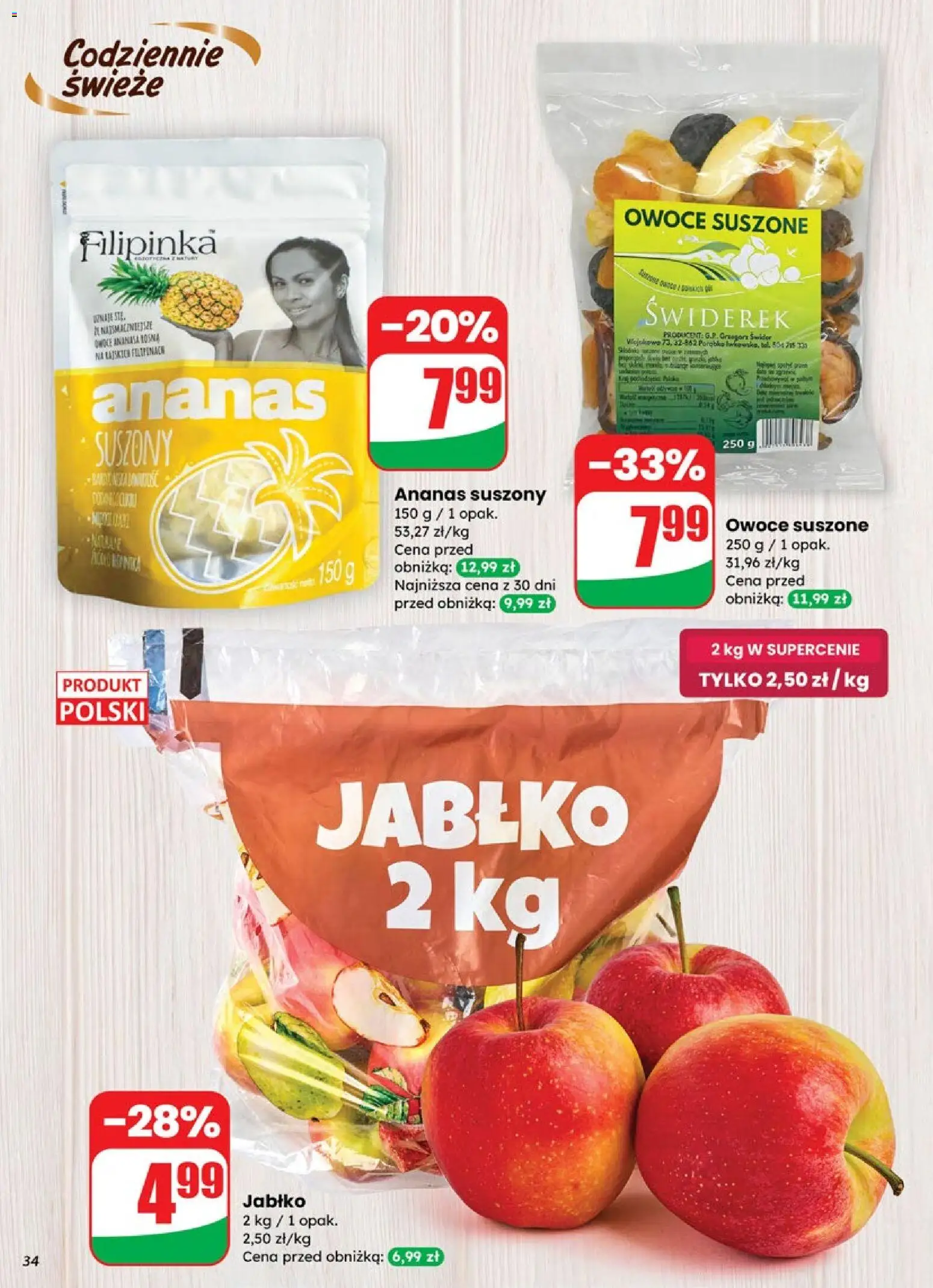 Dino Gazetka od 29.10.2025 | Strona: 34 | Produkty: Ananas, Owoce