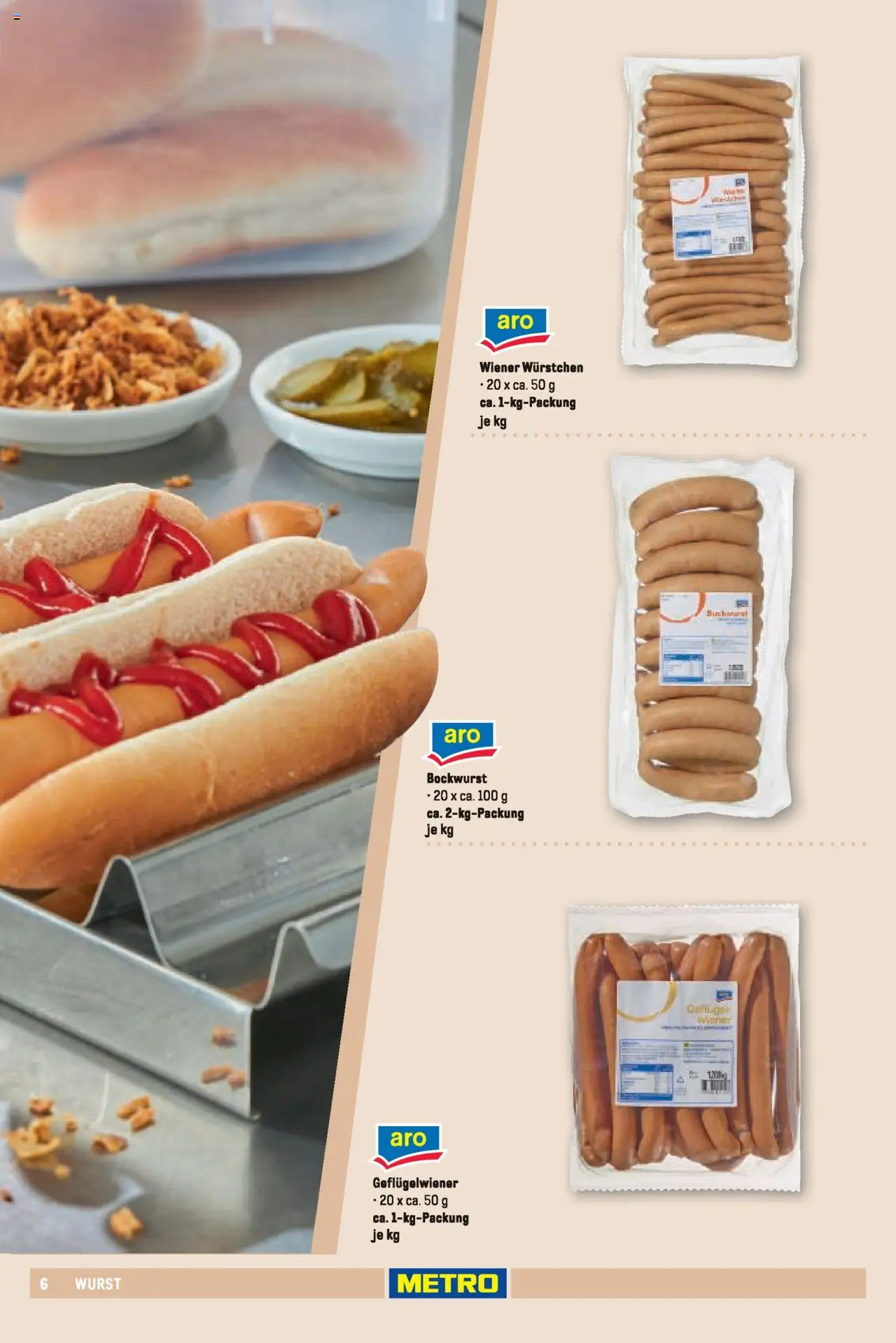 Metro Sortimentskatalog Vereine & Feste – gültig ab 01.06.2024 | Seite: 6 | Produkte: Wurst