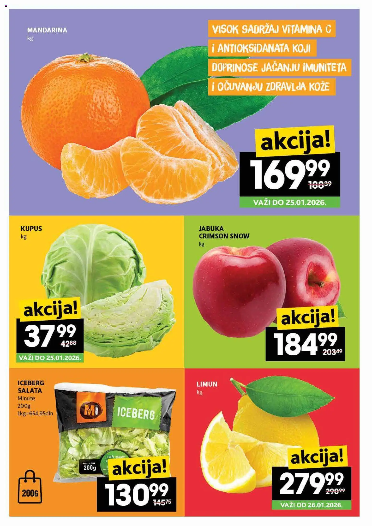 Roda katalog - važi od 22.01.2026 | Strana: 2 | Proizvode: Mandarina, Salata, Iceberg salata, Limun