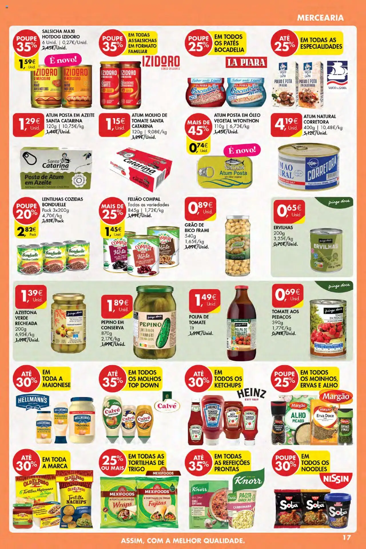 Pingo Doce Poupe Esta Semana Açores │ válido de 14.08.2025 | Página: 17 | Produtos: Top, Knorr, Salsicha, Carne