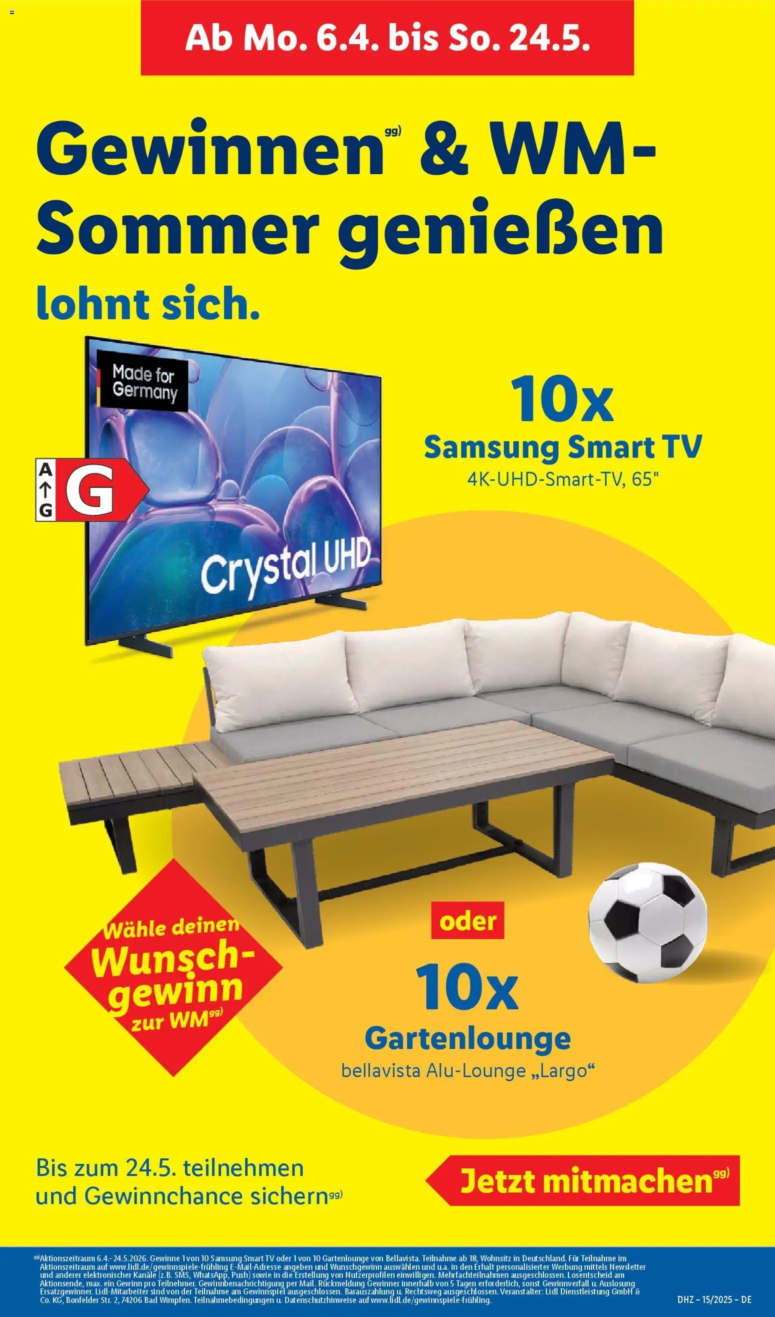 Lidl Německo leták od 07.04.2026 | Strana: 67 | Produkty: Tv, Samsung