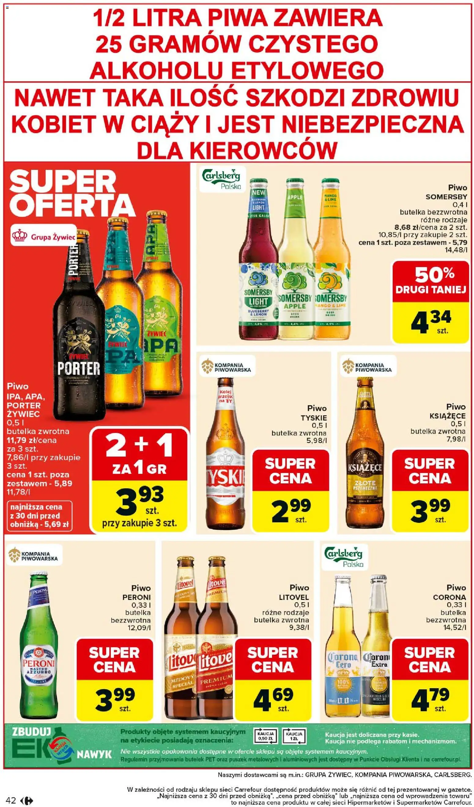 Carrefour Gazetka od 26.01.2026 | Strona: 44 | Produkty: Mango, Tyskie, Piwo, Somersby