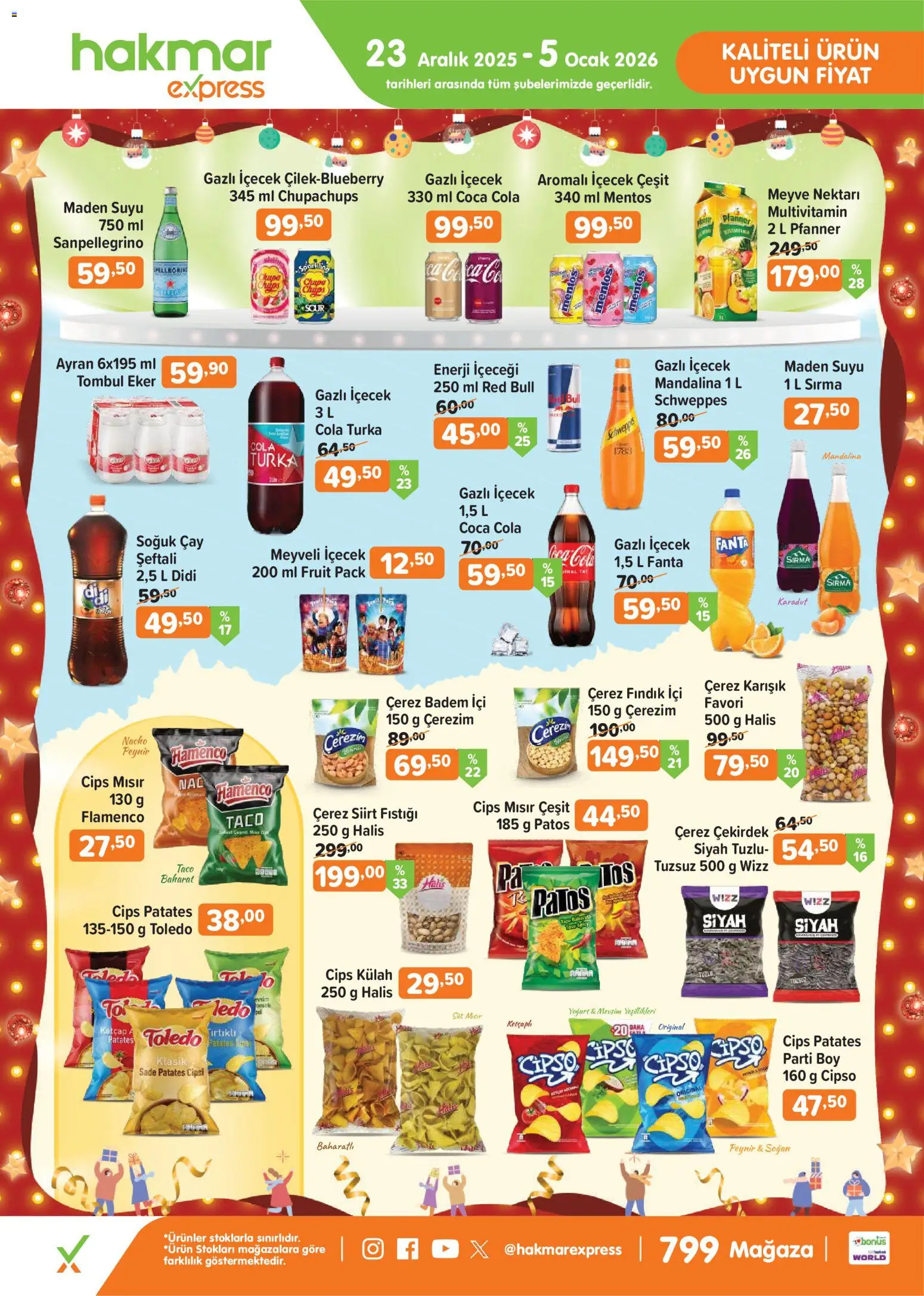 Hakmar Express Salı Aktüel Ürünler - 23.12.2025 tarihinden itibaren geçerlidir | Sayfa: 2 | Ürünler: Çay, Cips, Soğuk çay, Maden suyu