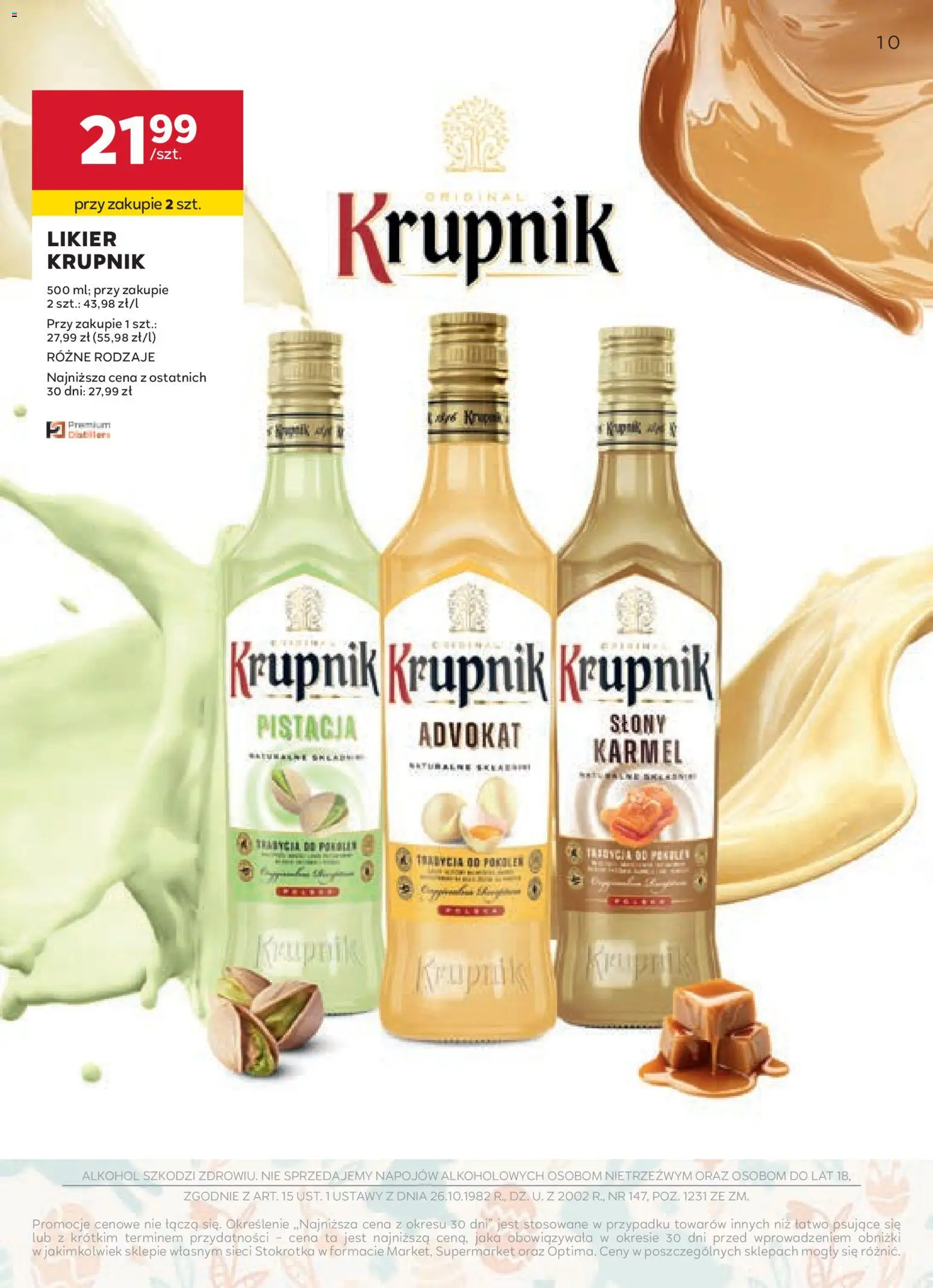 Stokrotka gazetka - Oferta alkoholowa od 19.03.2026 | Strona: 10 | Produkty: Stokrotka, Alkohol