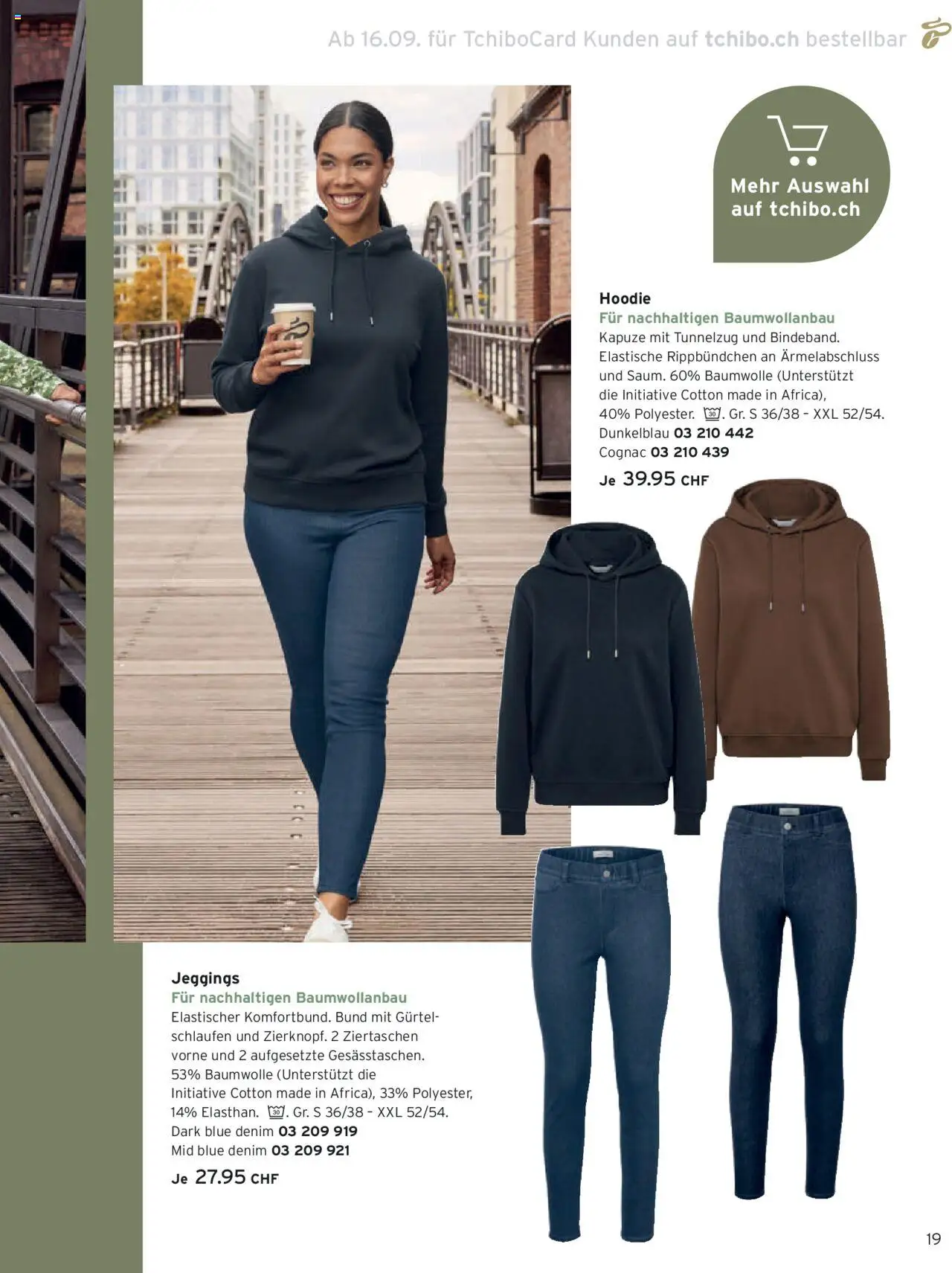 Tchibo Aktionen Herbst – gültig ab 24.09.2025 | Seite: 19 | Produkte: Hoodie, Gürtel
