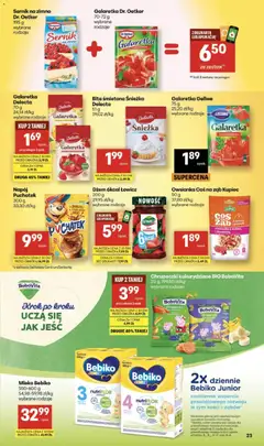 Pogląd oferty "Delikatesy Centrum gazetka" - ważna od 30.04.2026 | Strona: 23 | Produkty: Mleko Bebiko, Owsianka, Żelazo, Delikatesy