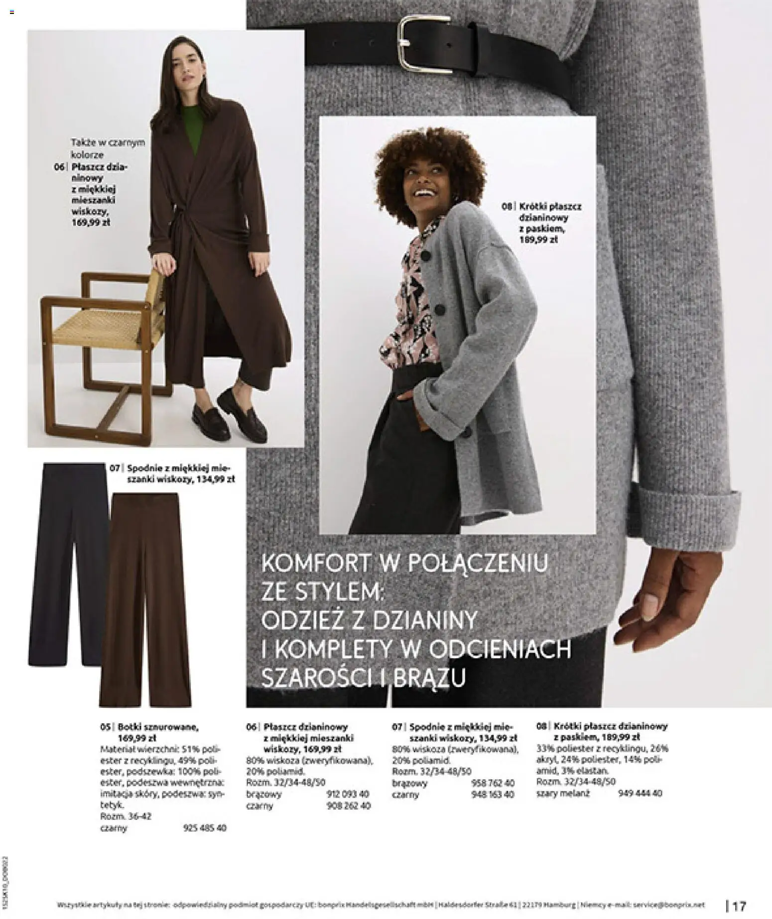 BonPrix Katalog - W Jesiennym Nastroju od 04.11.2025 | Strona: 19 | Produkty: Płaszcz, Spodnie