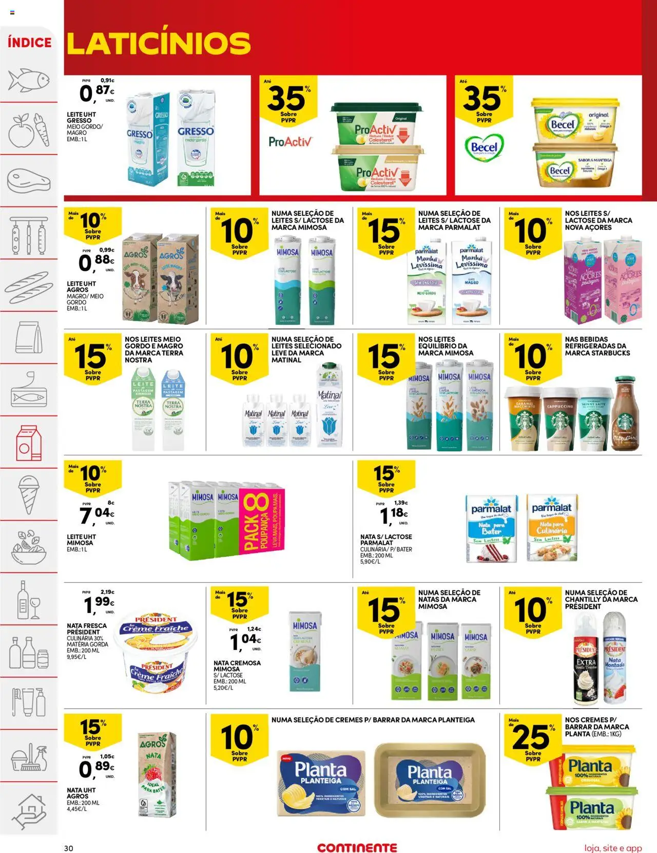 Continente folheto │ válido de 26.08.2025 | Página: 30 | Produtos: Chantilly, Sal, Nata, Creme