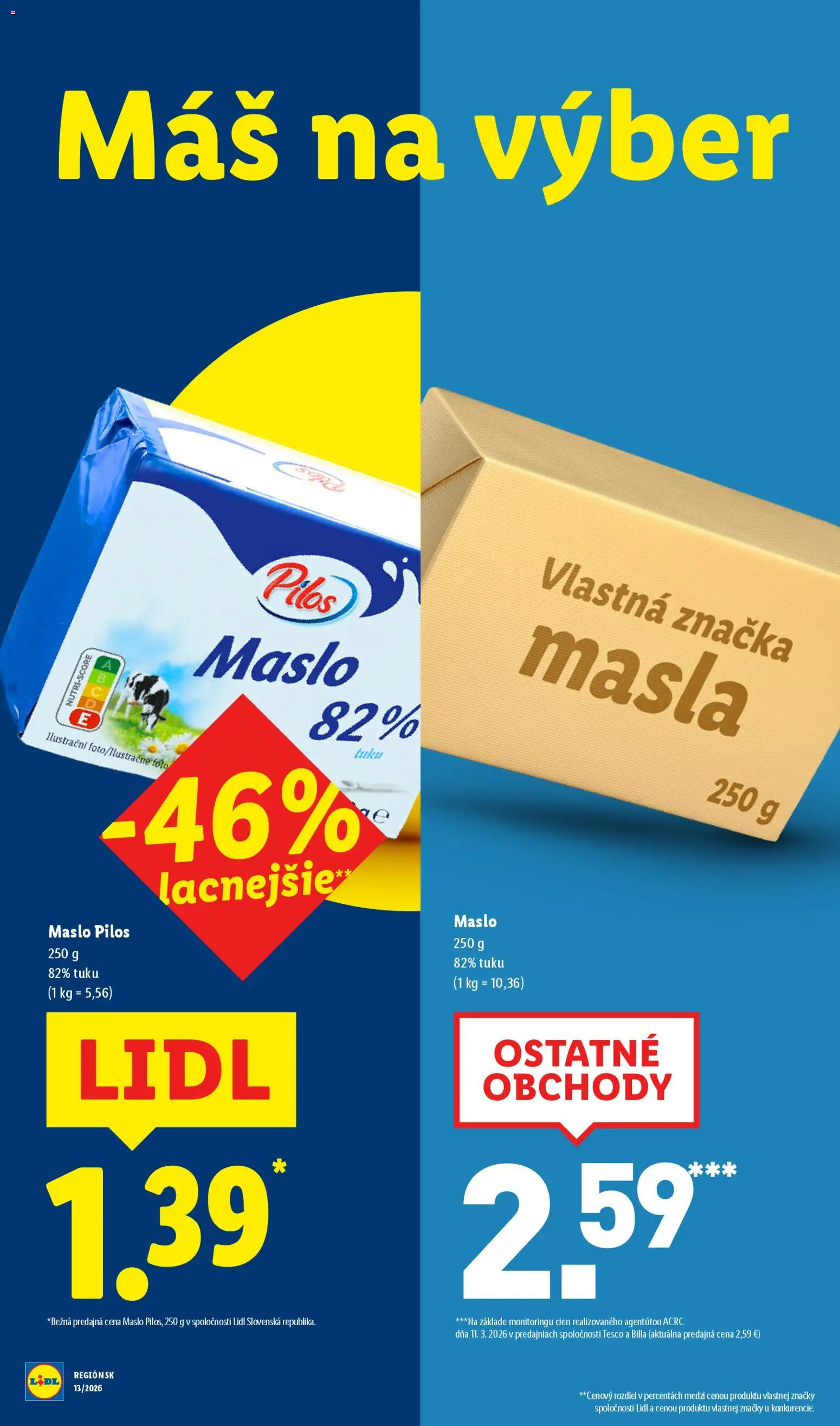 Nové Lidl akcie – leták je platný od 19.03.2026 | Strana: 4 | Produkty: Maslo