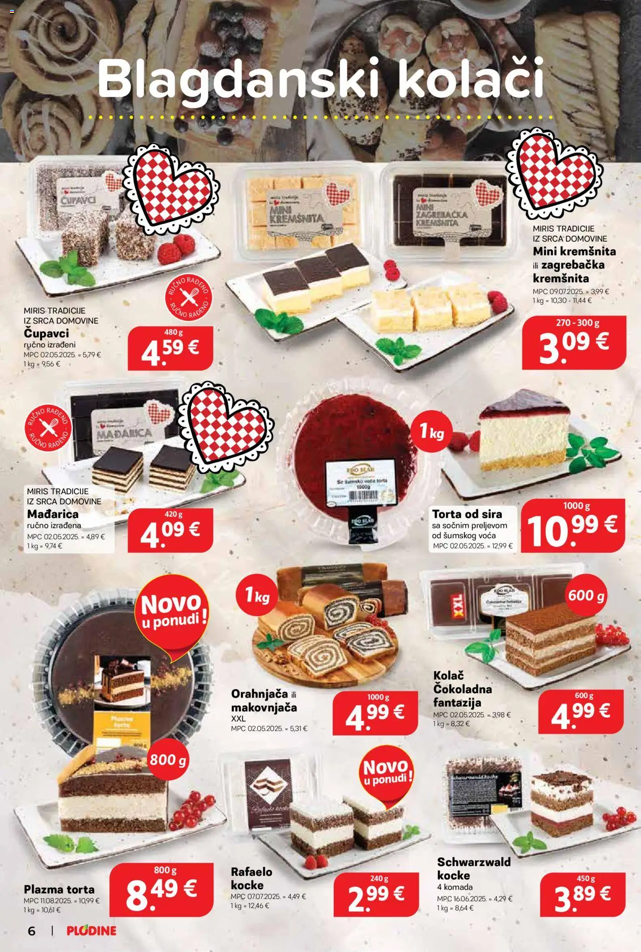 Plodine katalog | vrijedi od 13.08.2025 | Stranica: 6 | Proizvodi: Miris, Voće, Torta