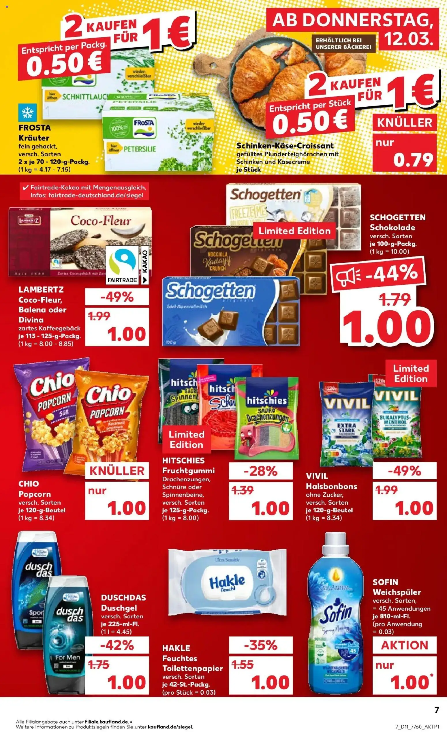 Kaufland Prospekt Freiburg Im Breisgau	 – gültig ab 09.03.2026 | Seite: 19 | Produkte: Frosta, Weichspüler, Petersilie, Schogetten