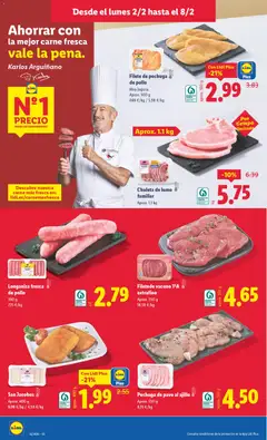 Vista previa Filete de pechuga de pollo, Muy jugosa. Aprox. 500 g válido desde el 02.02.2026 | Página: 4 | Productos: Cerdo, Longaniza, Filete
