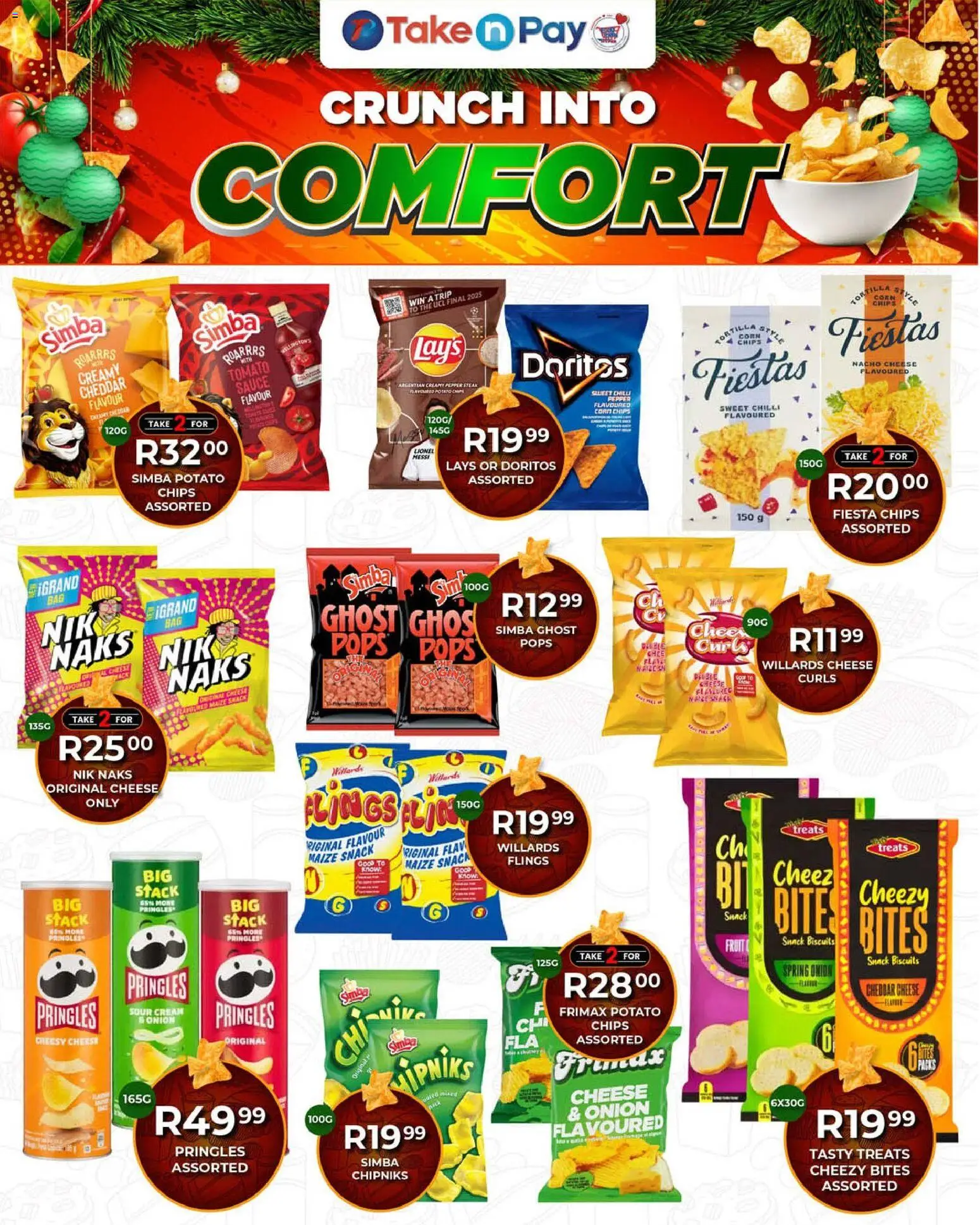 New Take n Pay catalogue – valid from 01.12.2025 | Page: 2 | Products: Cheese, Biscuits, Cream, Chilli