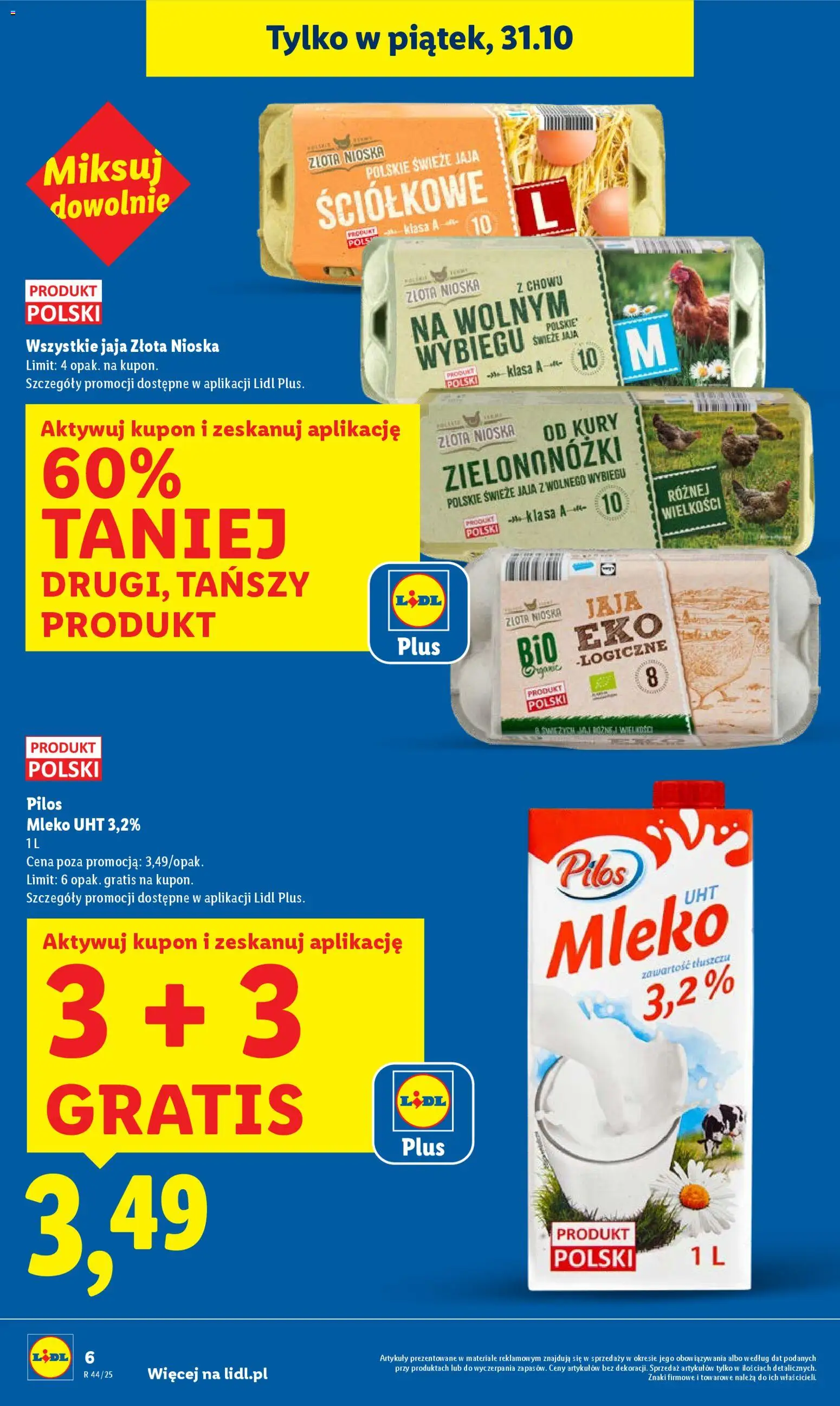 Lidl Gazetka od 30.10.2025 | Strona: 6 | Produkty: Mleko, Jaja