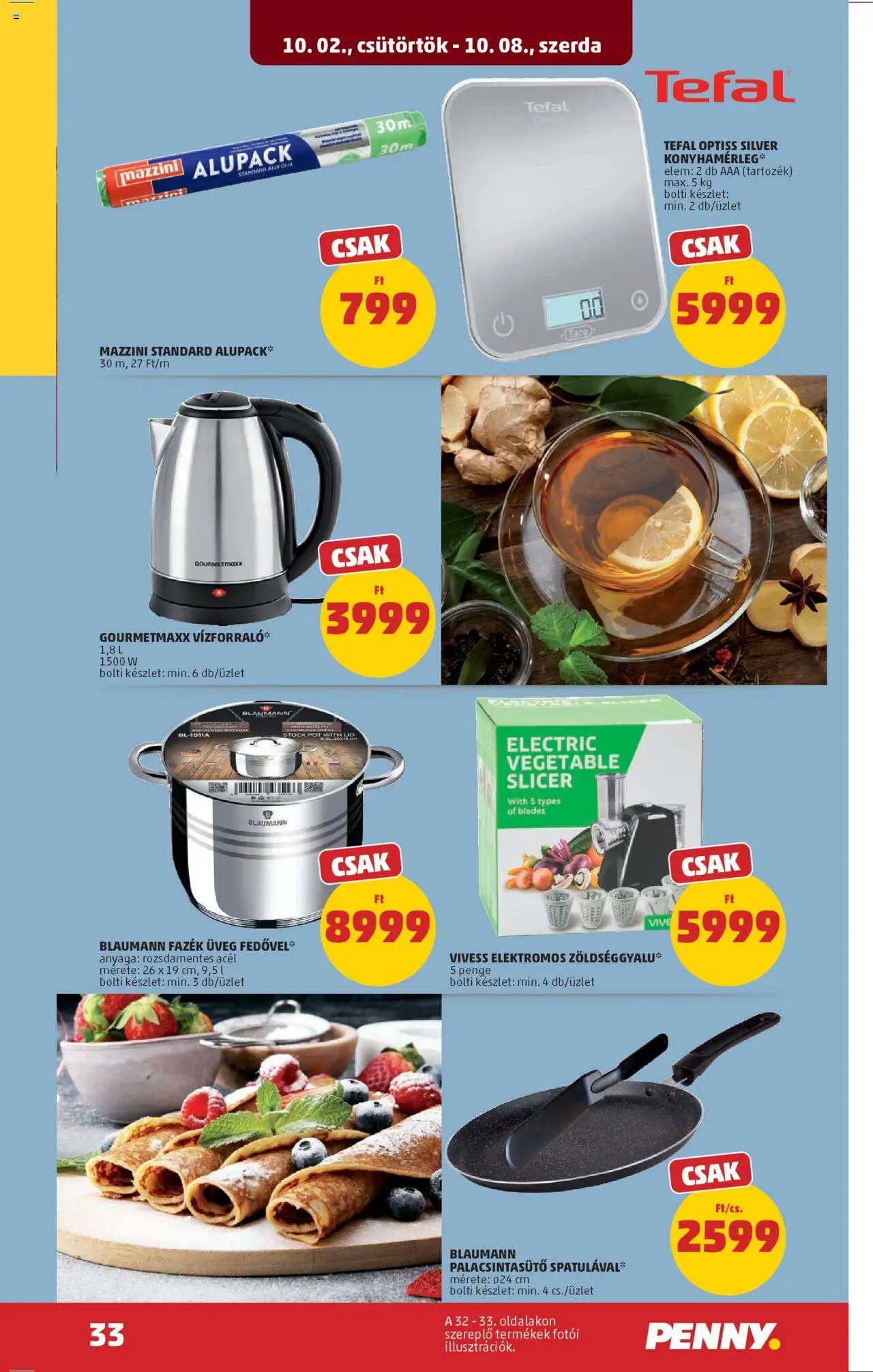 PENNY akciós ujság - amely érvényes a következő dátumtól: 02.10.2025 | Oldal: 39 | Termékek: Tefal