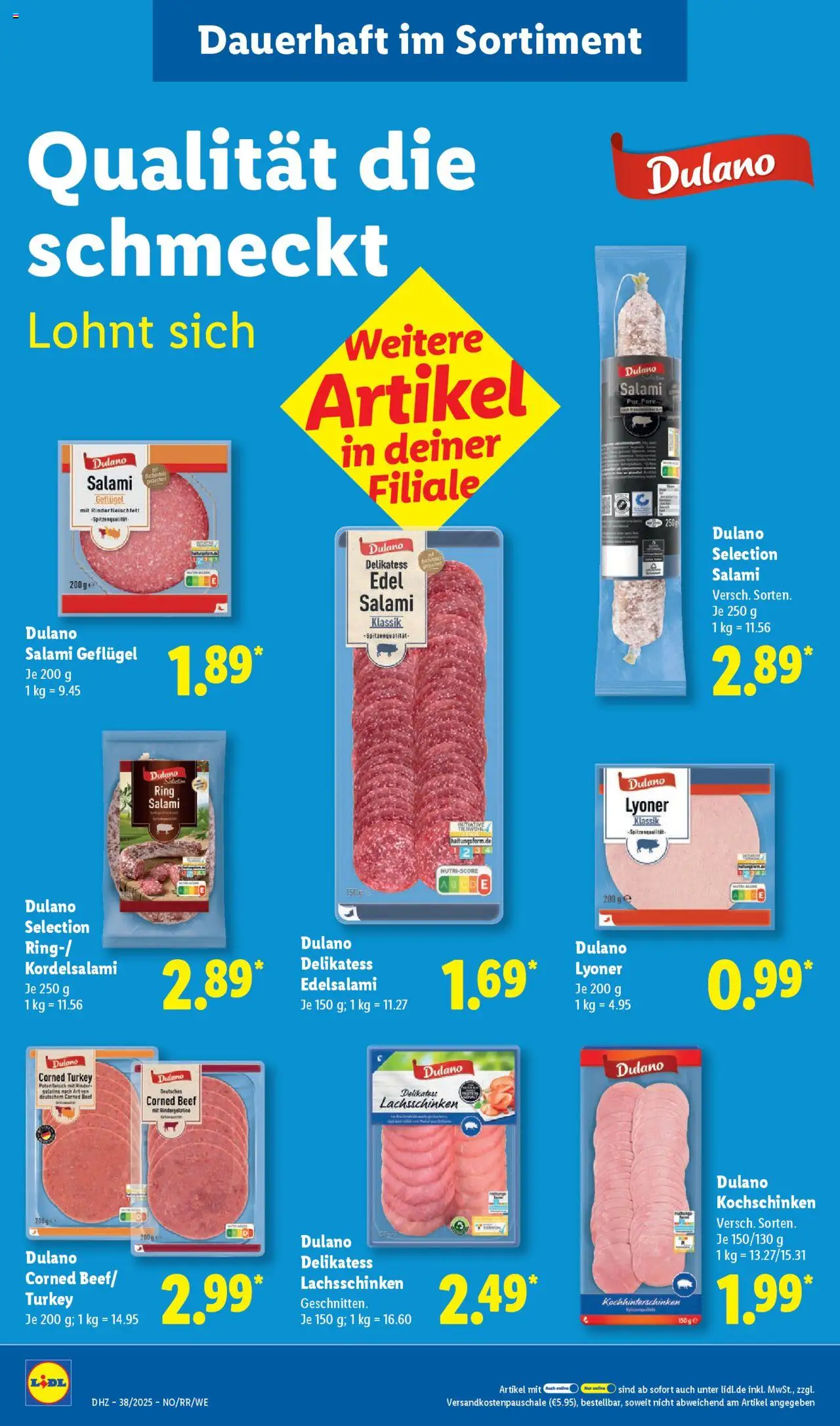 Lidl Prospekt Aarbergen – gültig ab 15.09.2025 | Seite: 12 | Produkte: Salami