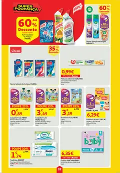 Pré-visualização Auchan folheto válido de 06.11.2025 | Página: 32 | Produtos: Agua, Farinha láctea, Fraldas, Açúcar
