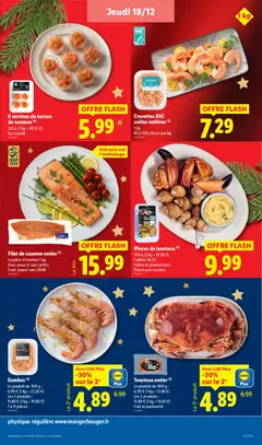 LIDL - Prévisualisation de Gambas (2), Le produit de 300 g : 6,99 € (1 kg = 23,30 €), Les 2 produits : 11,88 € (1 kg = 19,80 €), 7 à 11 pièces valide à partir de 18.12.2025 | Page: 9