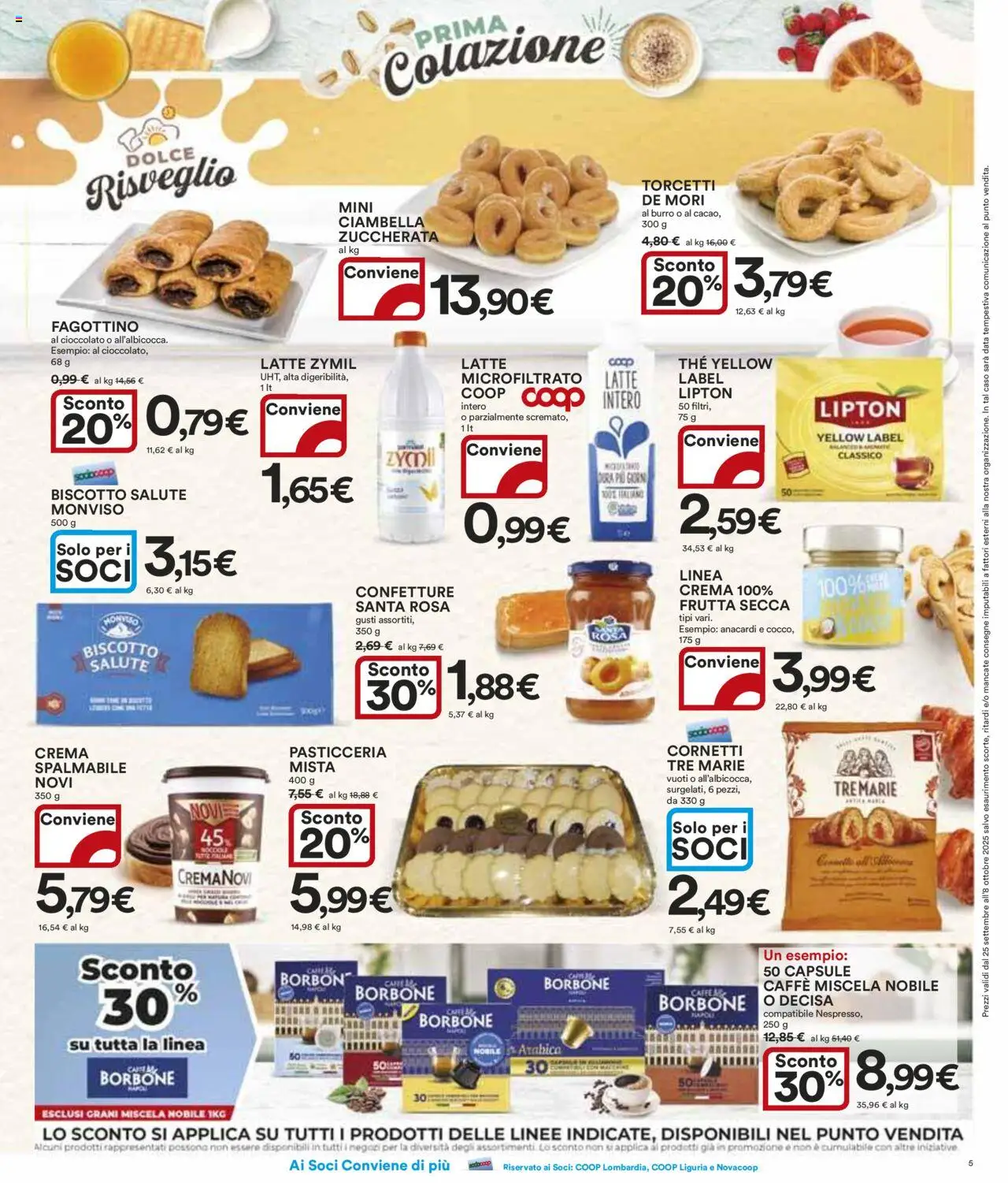 Volantino Ipercoop del 25.09.2025 | Pagina: 5 | Prodotti: Frutta, Burro, Anacardi, Data