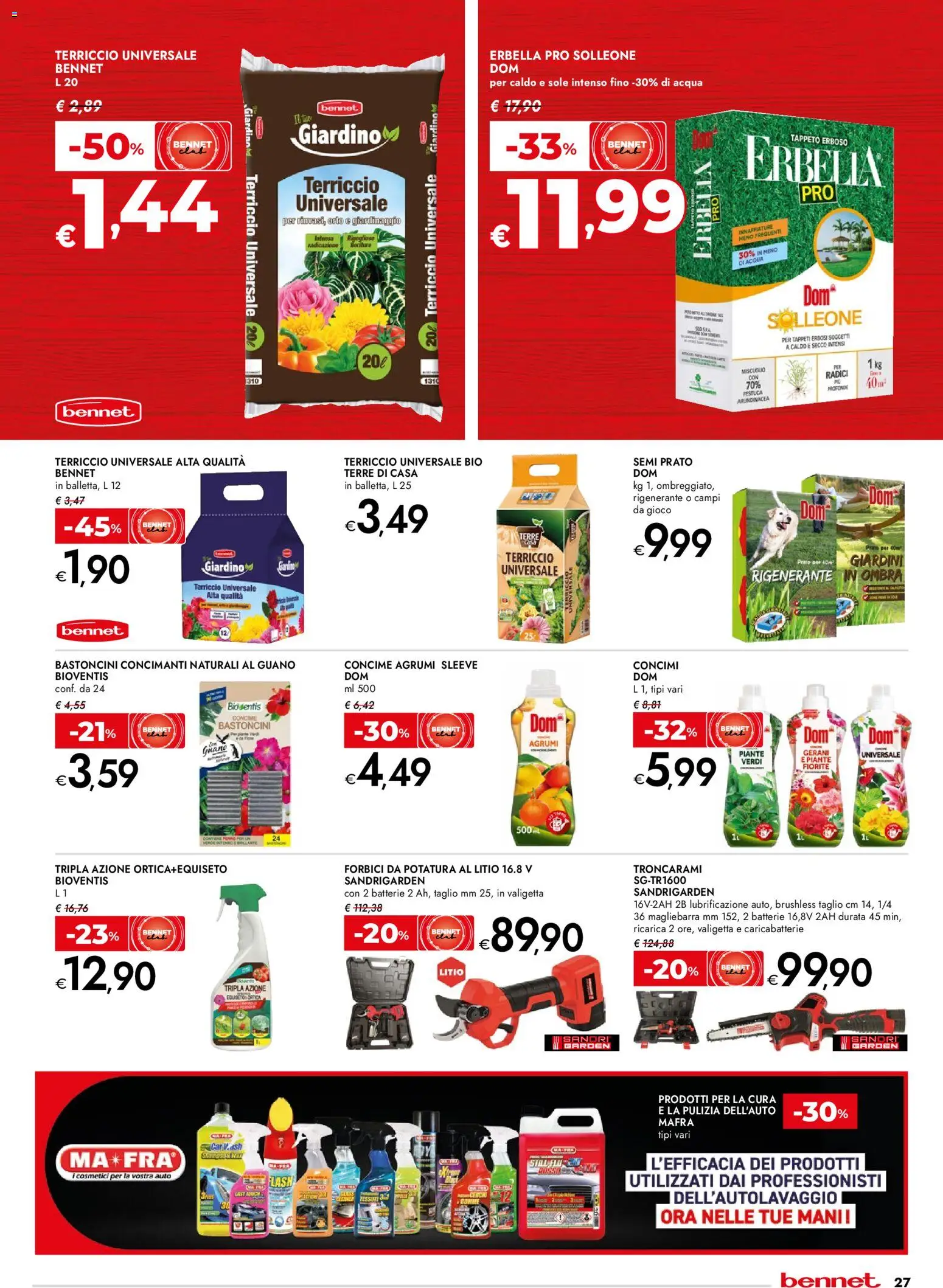 Volantino bennet del 07.04.2026 | Pagina: 27 | Prodotti: Agrumi, Terriccio, Batterie, Caricabatterie