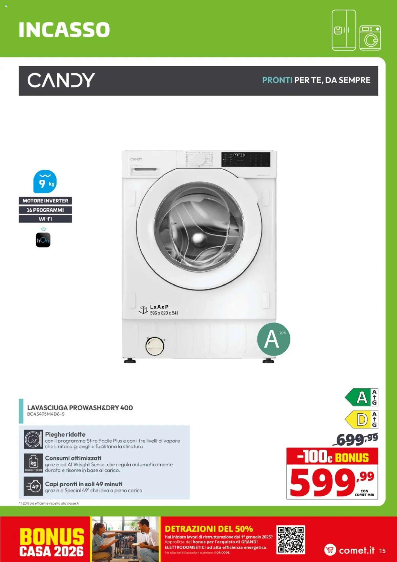 Volantino Comet del 13.04.2026 | Pagina: 15 | Prodotti: Lavasciuga
