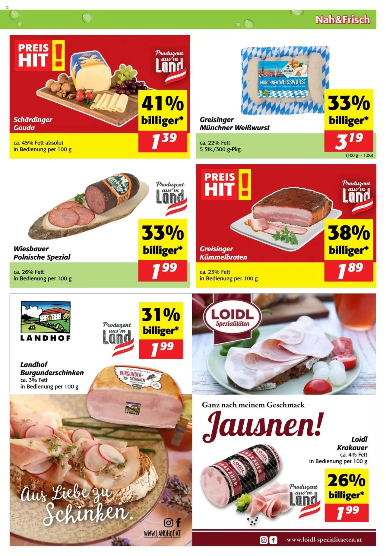 Nah und Frisch Flugblatt gültig ab 24.09.2025 | Seite: 3 | Produkte: Schinken