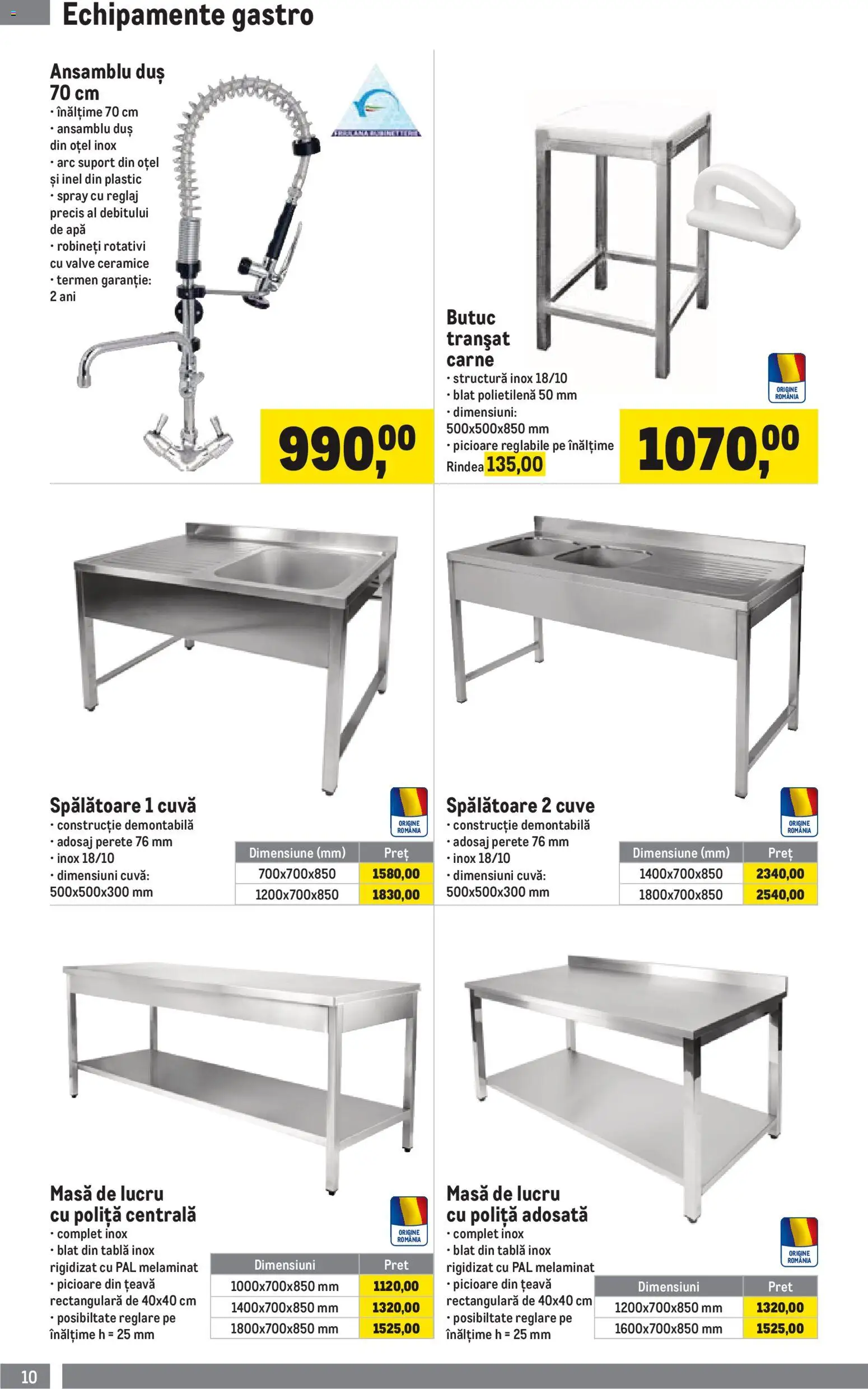 Noul catalog Metro – valabil de la 05.01.2026 | Pagină: 10 | Produse: Inel, Tablă, Masă, Duș
