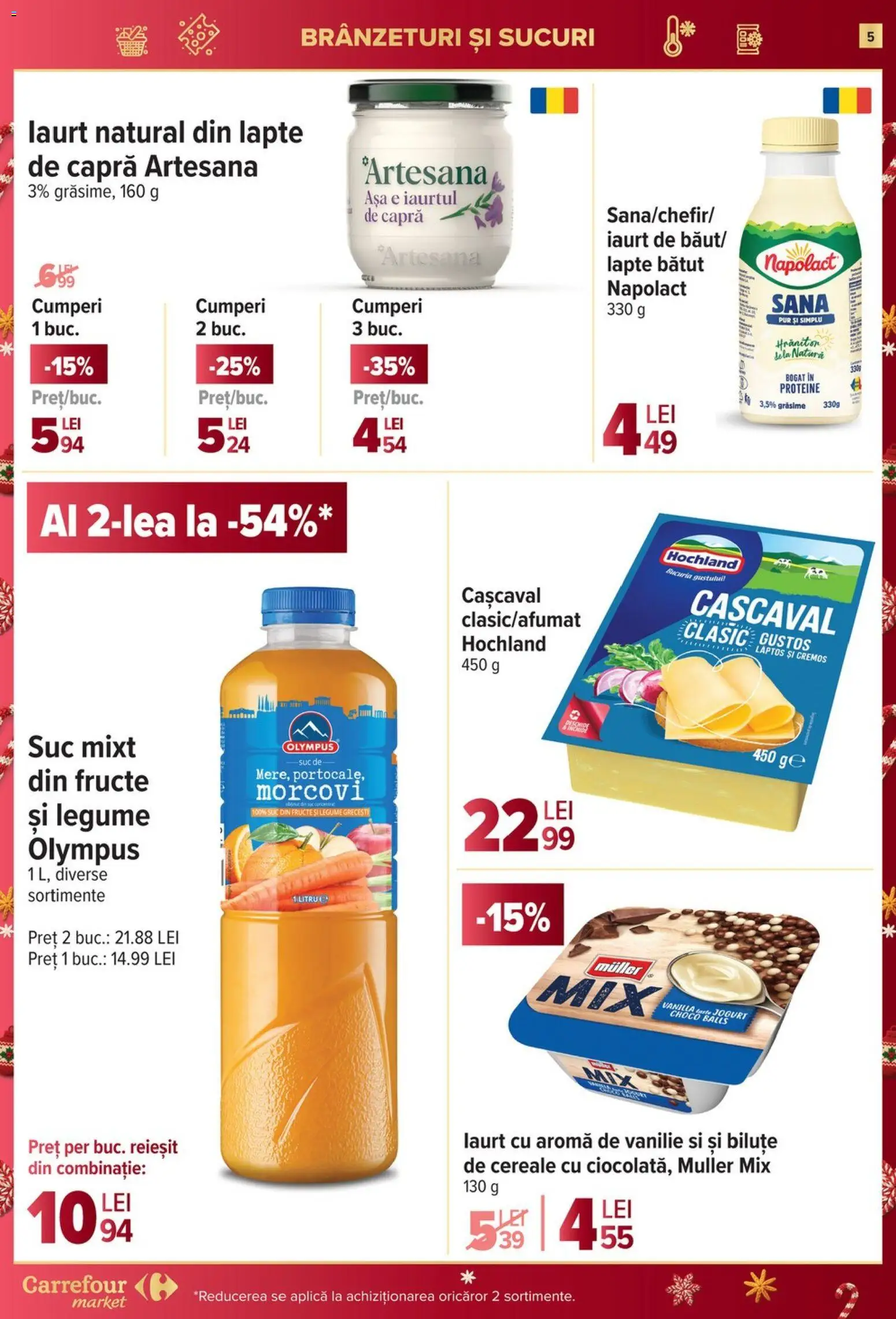 Noul catalog Carrefour – valabil de la 03.12.2025 | Pagină: 5 | Produse: Masaüstü kılıfı, Cașcaval, Lapte, Legume