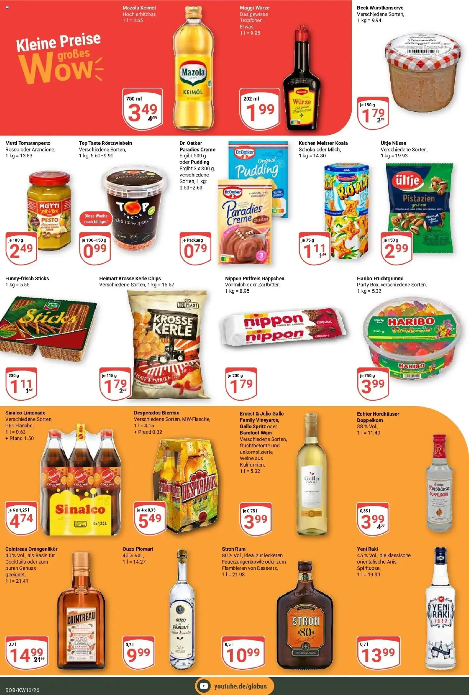 Globus Prospekt Bobenheim-Roxheim	 – gültig ab 12.04.2026 | Seite: 4 | Produkte: Rum, Pudding, Wein, Nüsse