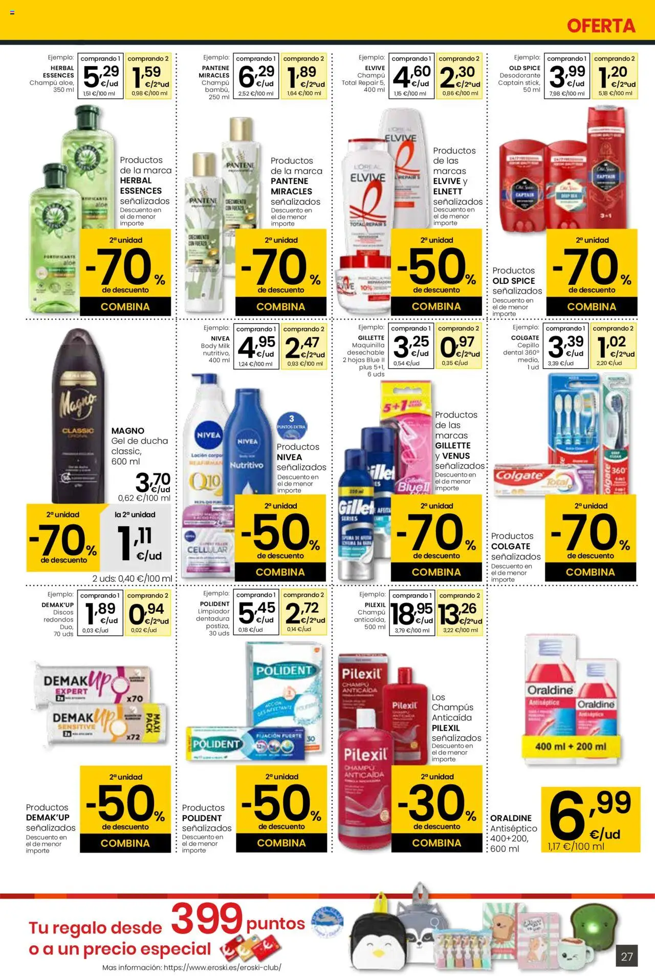 Eroski - Eskaintza handia Center │ válido desde el 18.09.2025 | Página: 27 | Productos: Gel de ducha, Desodorante, Body, Ducha
