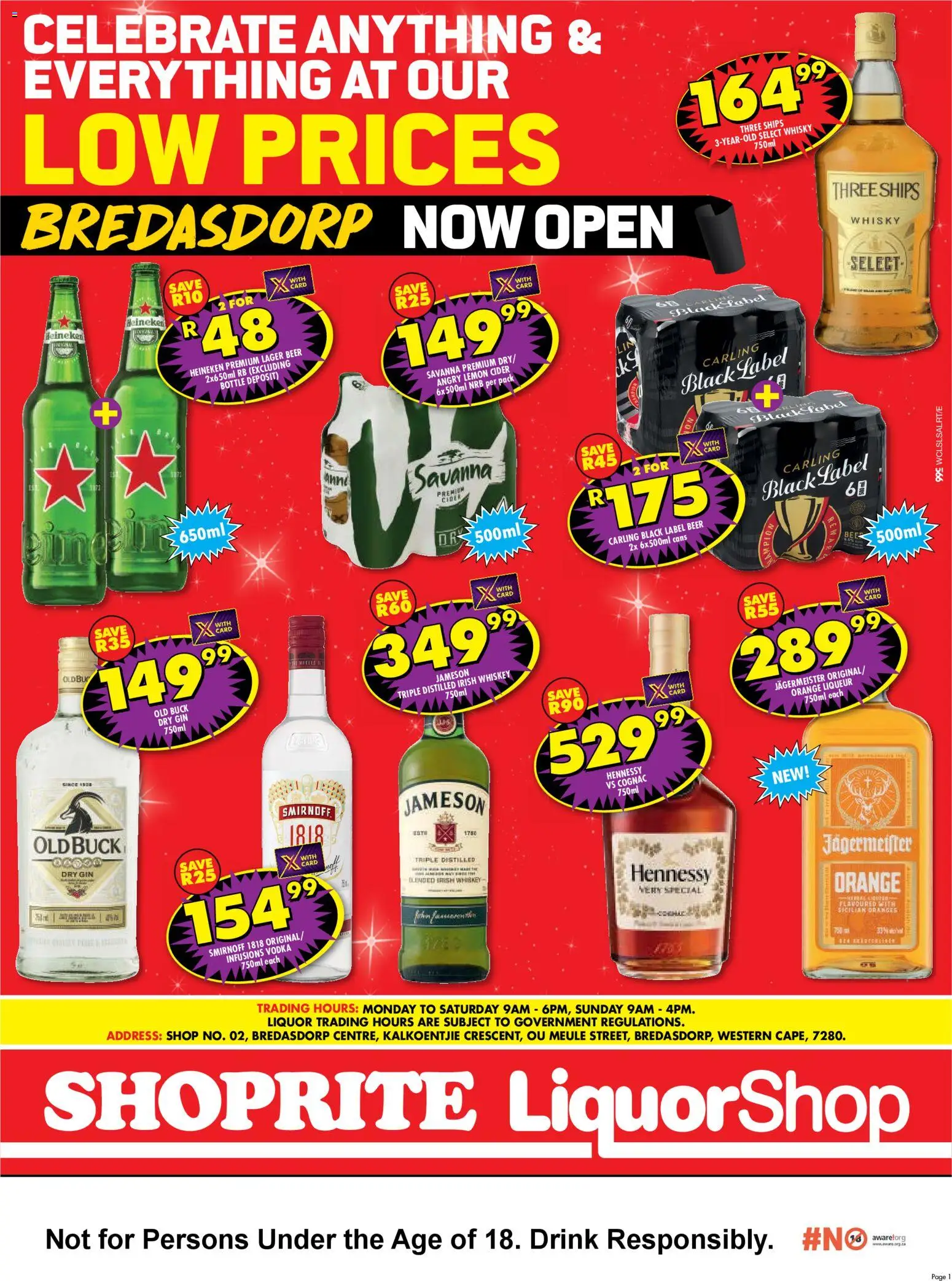 New Shoprite catalogue – valid from 02.02.2026 | Page: 1 | Products: Cider, Gin, Lemon, Ensalada de quino