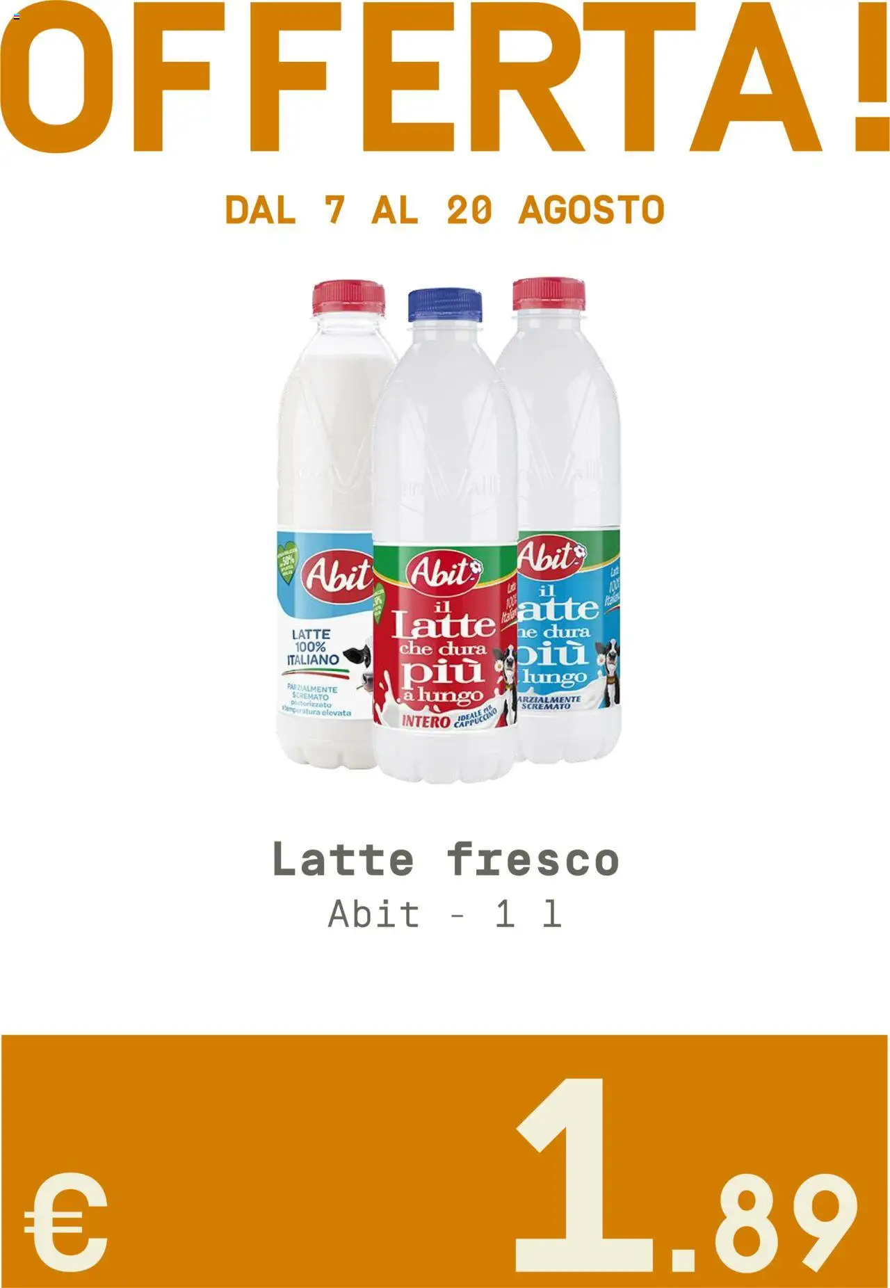 Volantino Borello Supermercati del 07.08.2025 | Pagina: 3 | Prodotti: Latte