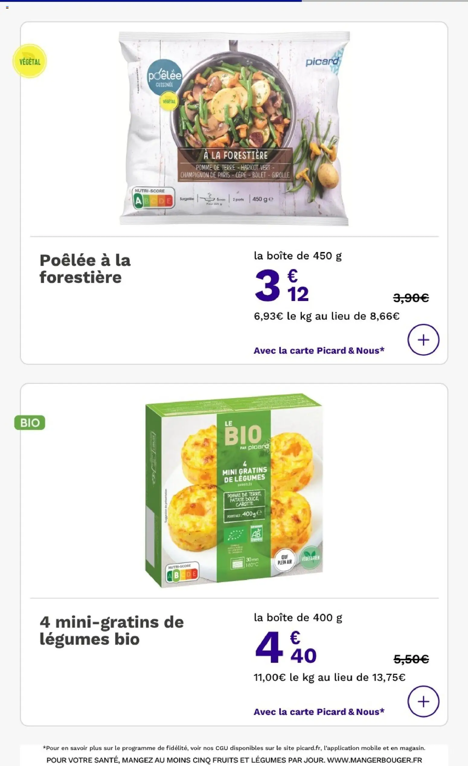 {H1} | Page: 20 | Produits: Haricot vert, Pomme de terre, Champignon, Carotte