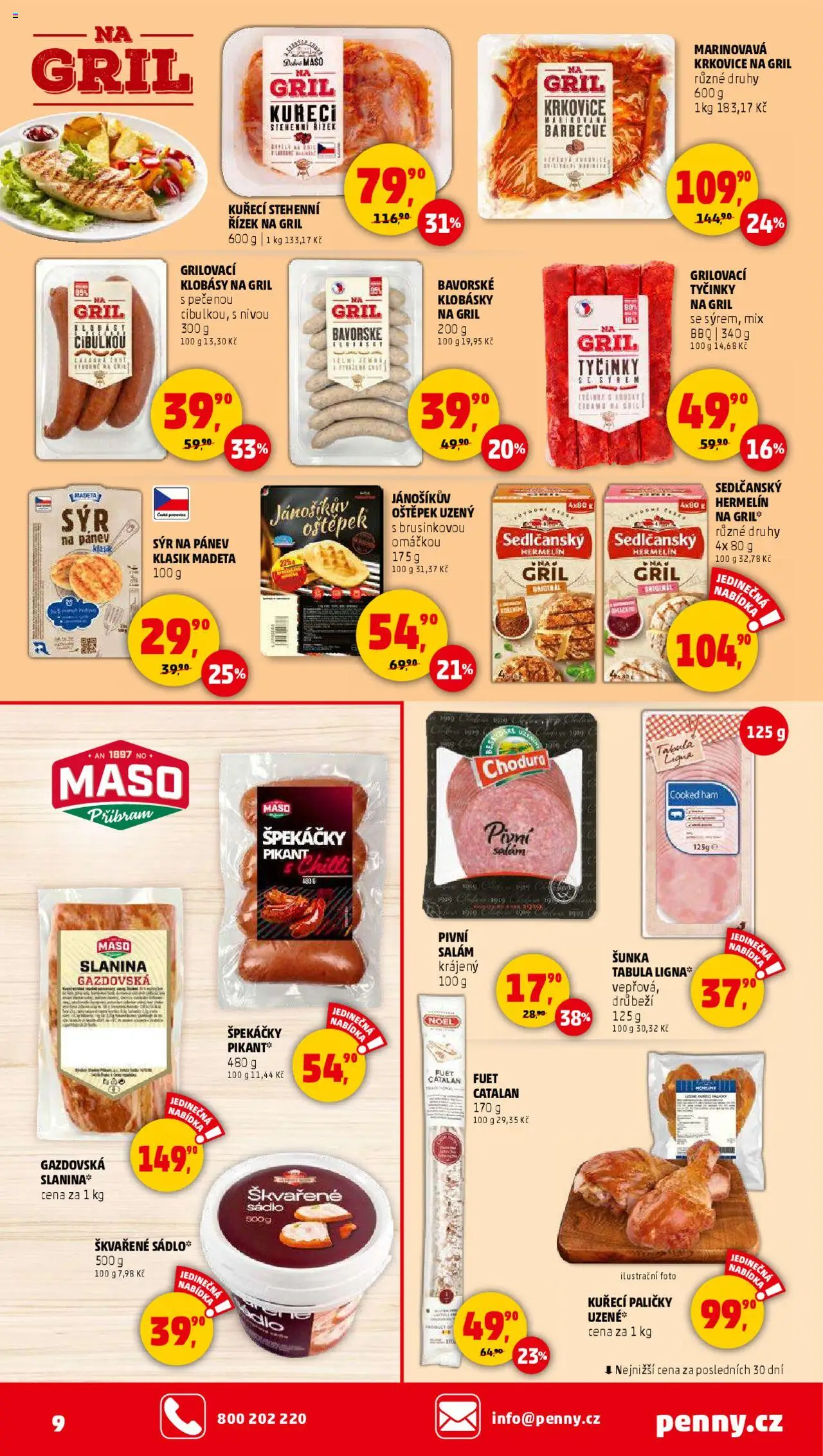 Penny Market leták - Čtvrtečník od 29.05.2025 | Strana: 9 | Produkty: Sádlo, Sýr, Špekáčky, Kuřecí paličky
