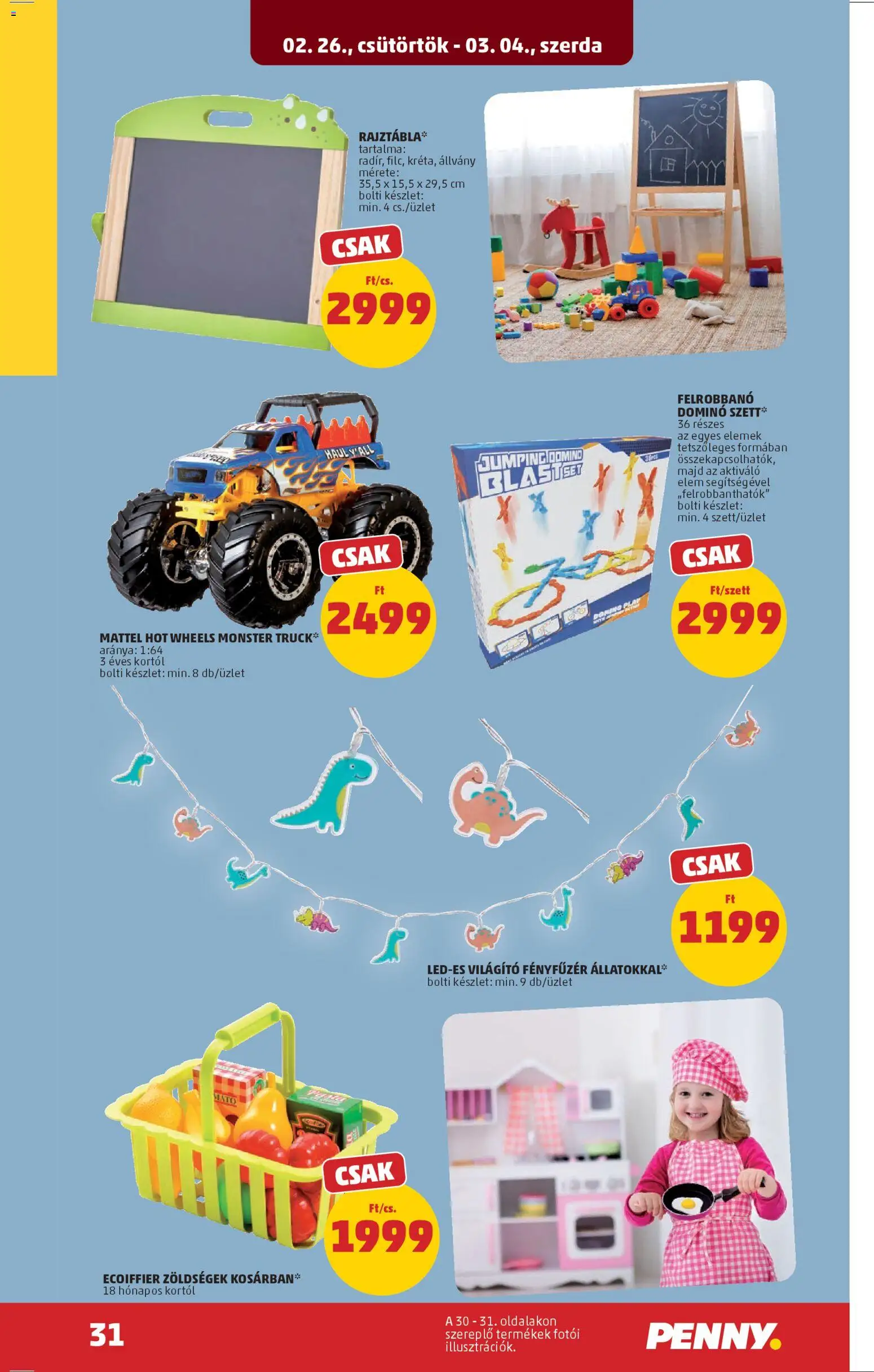 PENNY akciós ujság - amely érvényes a következő dátumtól: 26.02.2026 | Oldal: 35 | Termékek: Fényfüzér, Rajztábla