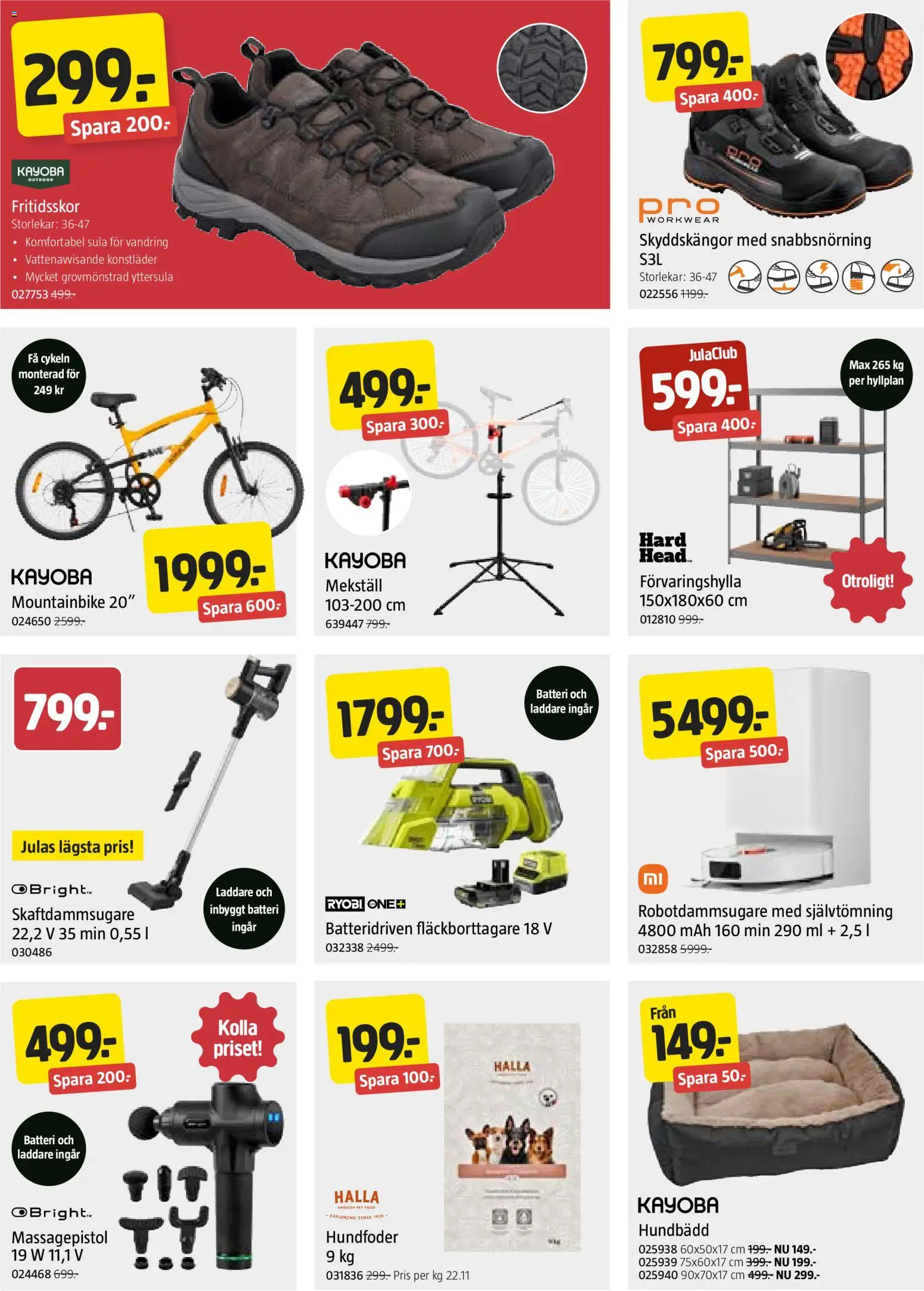 Jula reklamblad aktuell från 09.04.2026 | Sida: 6 | Produkter: Batteri, Robotdammsugare, Laddare, Massagepistol