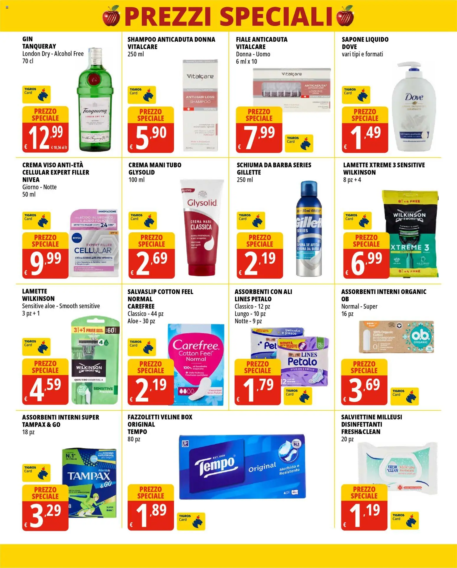 Volantino Tigros del 28.01.2026 | Pagina: 7 | Prodotti: Shampoo, Schiuma da barba, Veline, Profumo